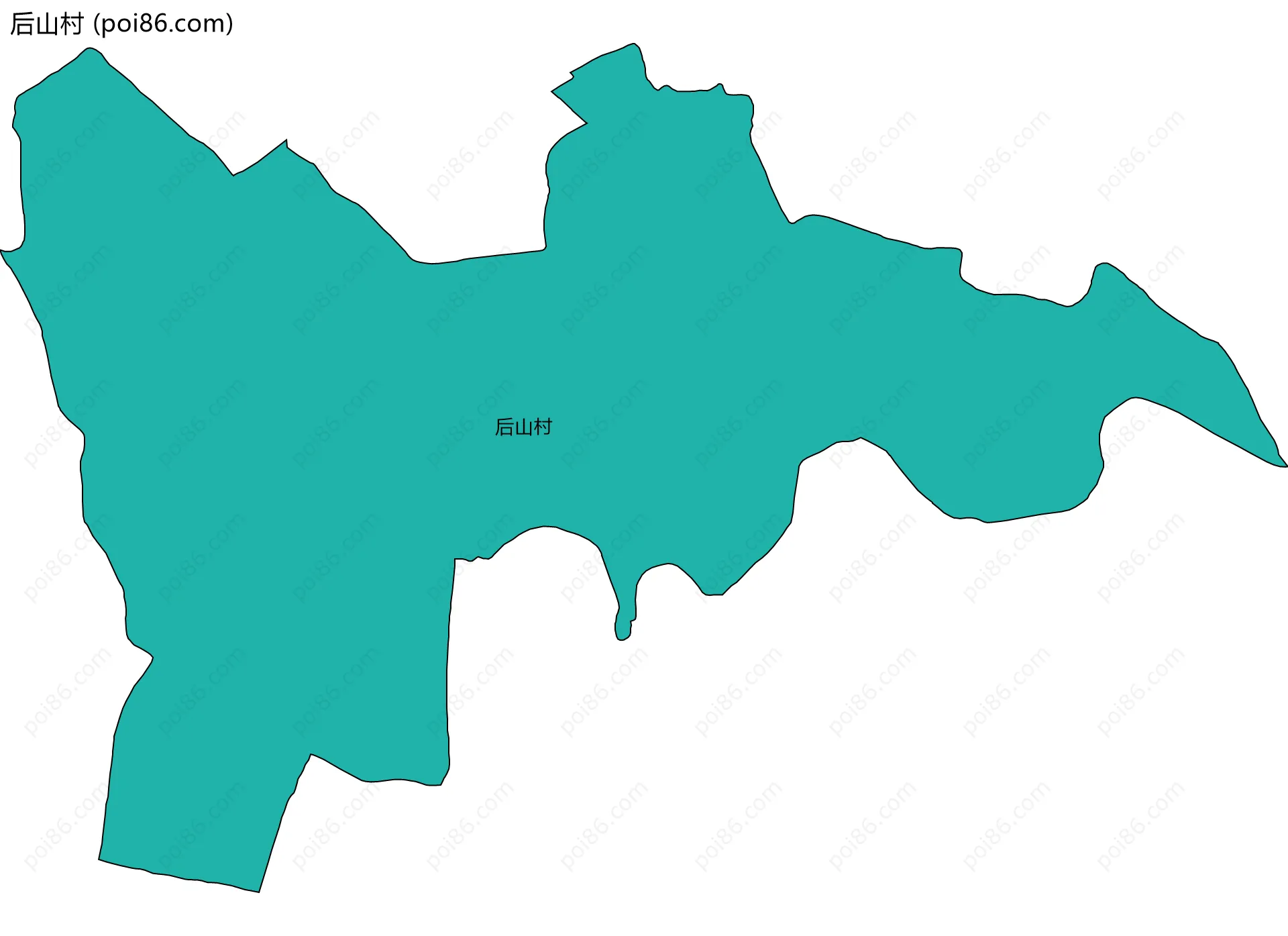 后山村边界地图