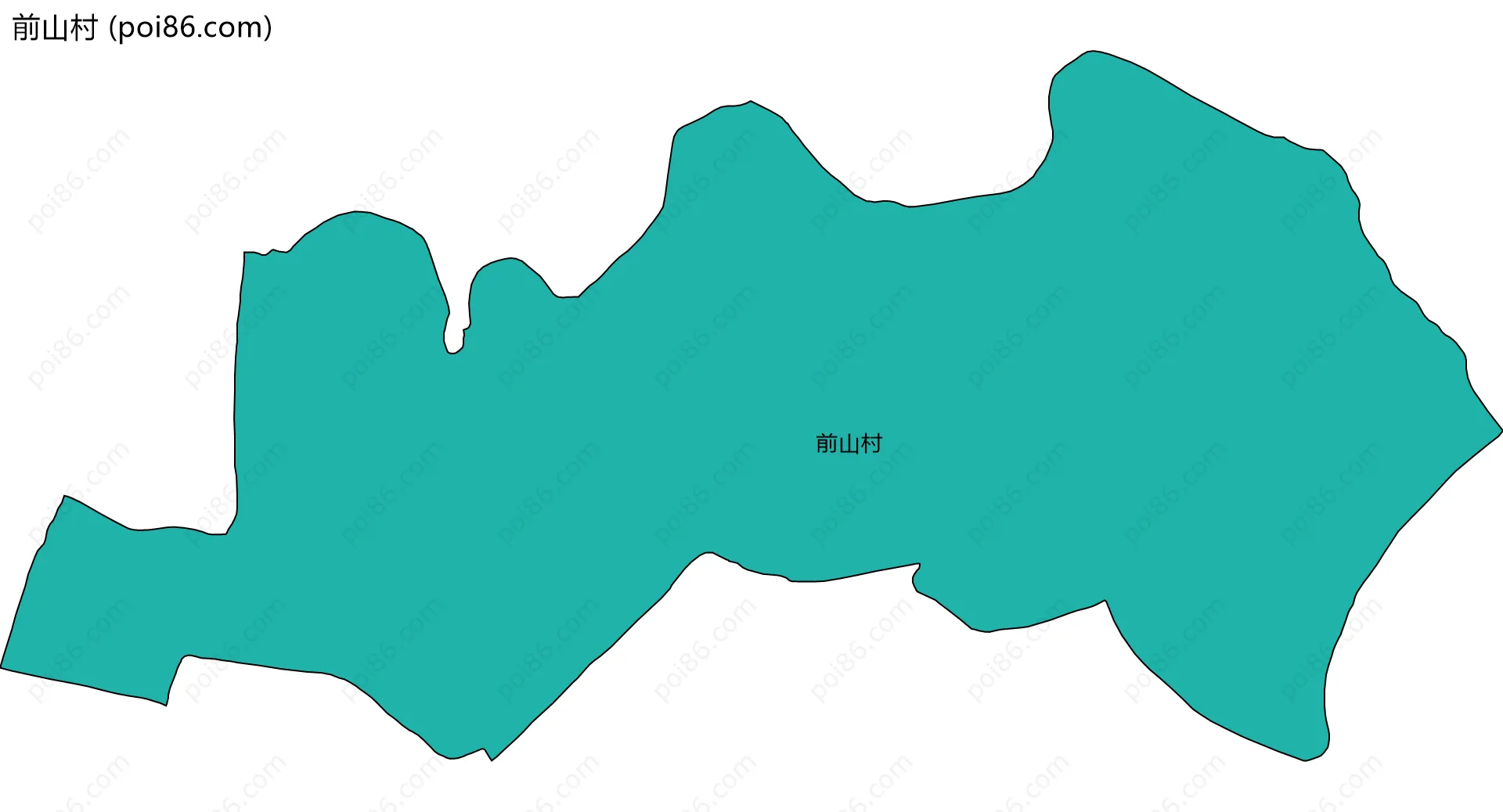 前山村边界地图