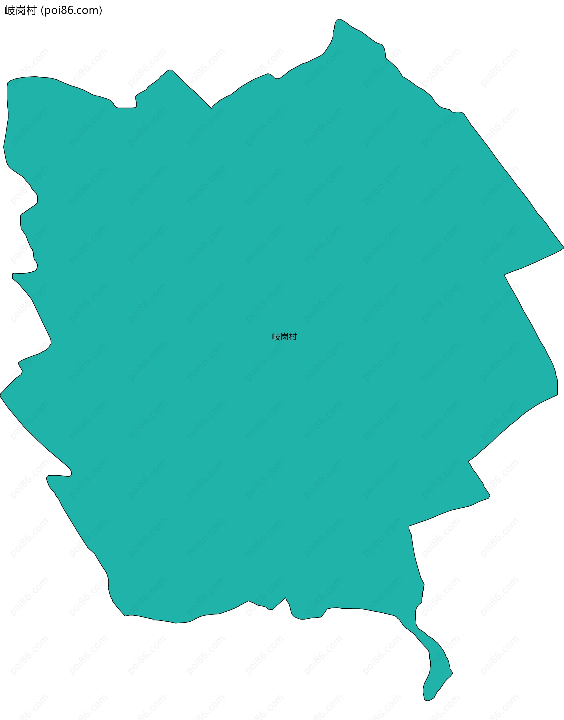 岐岗村边界地图