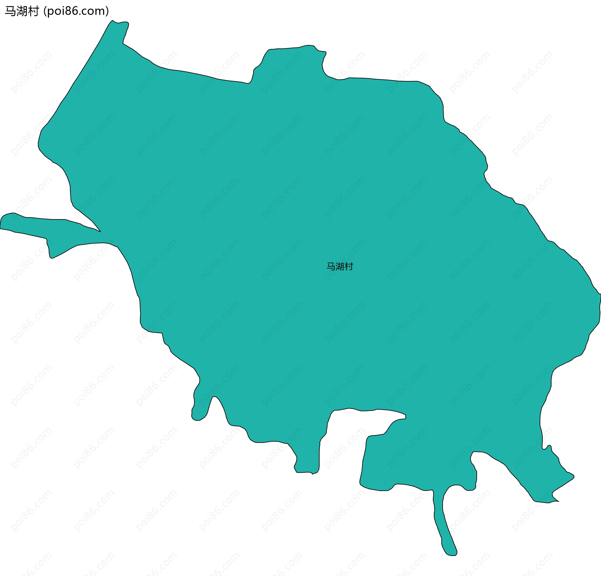 马湖村边界地图