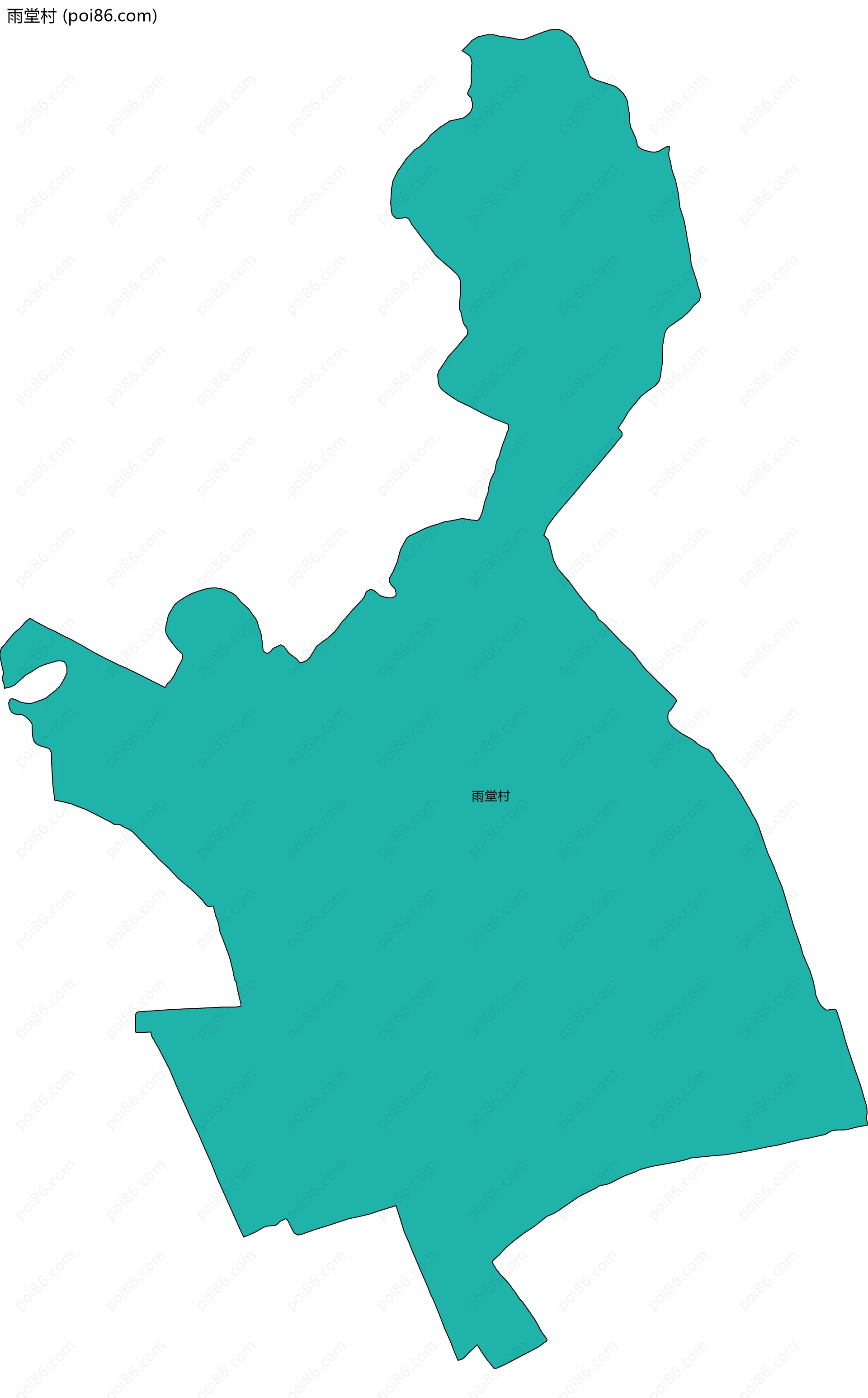 雨堂村边界地图