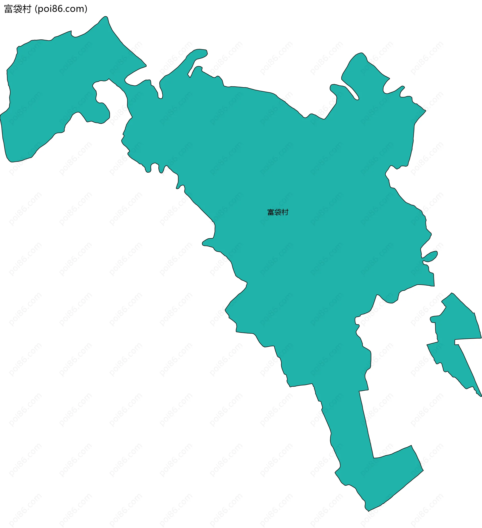 富袋村边界地图