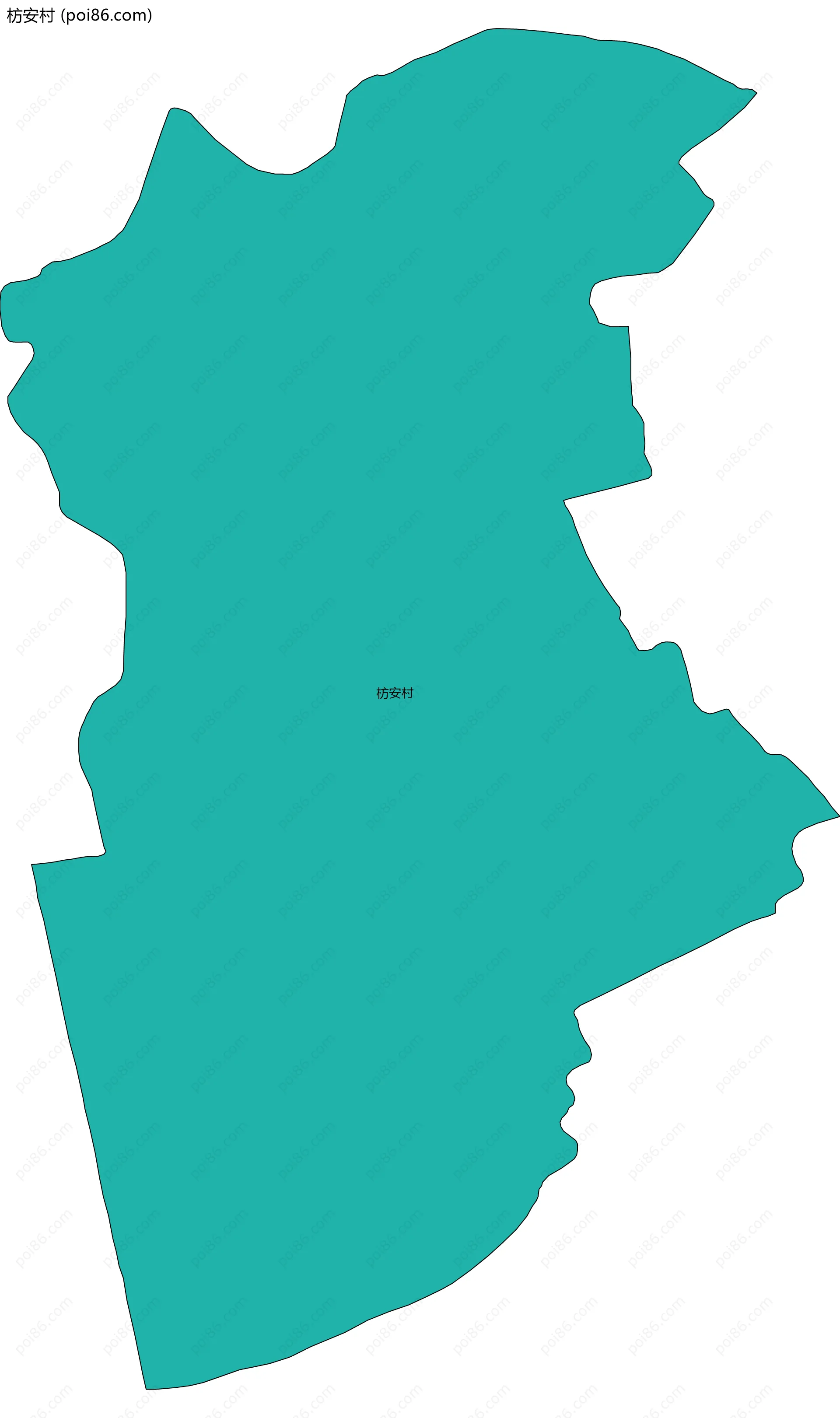 枋安村边界地图