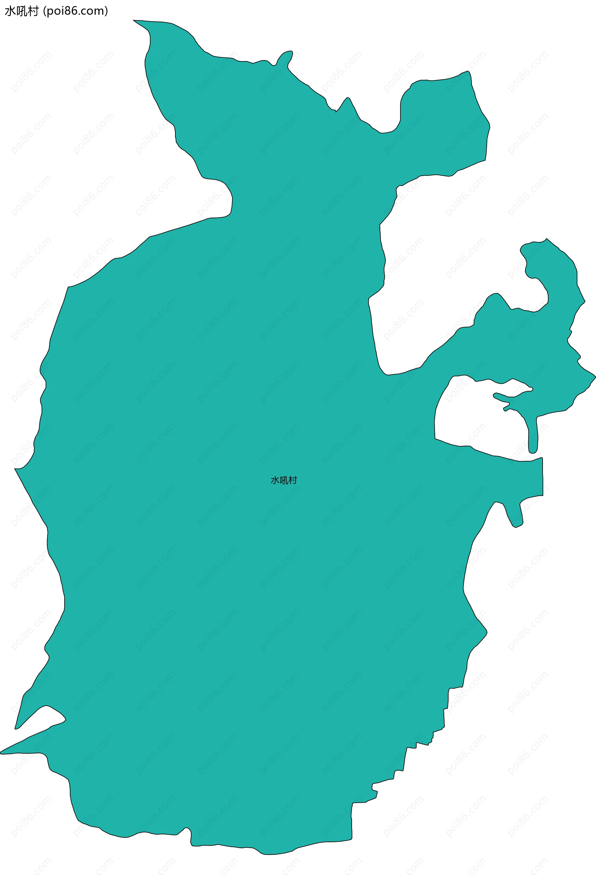 水吼村边界地图