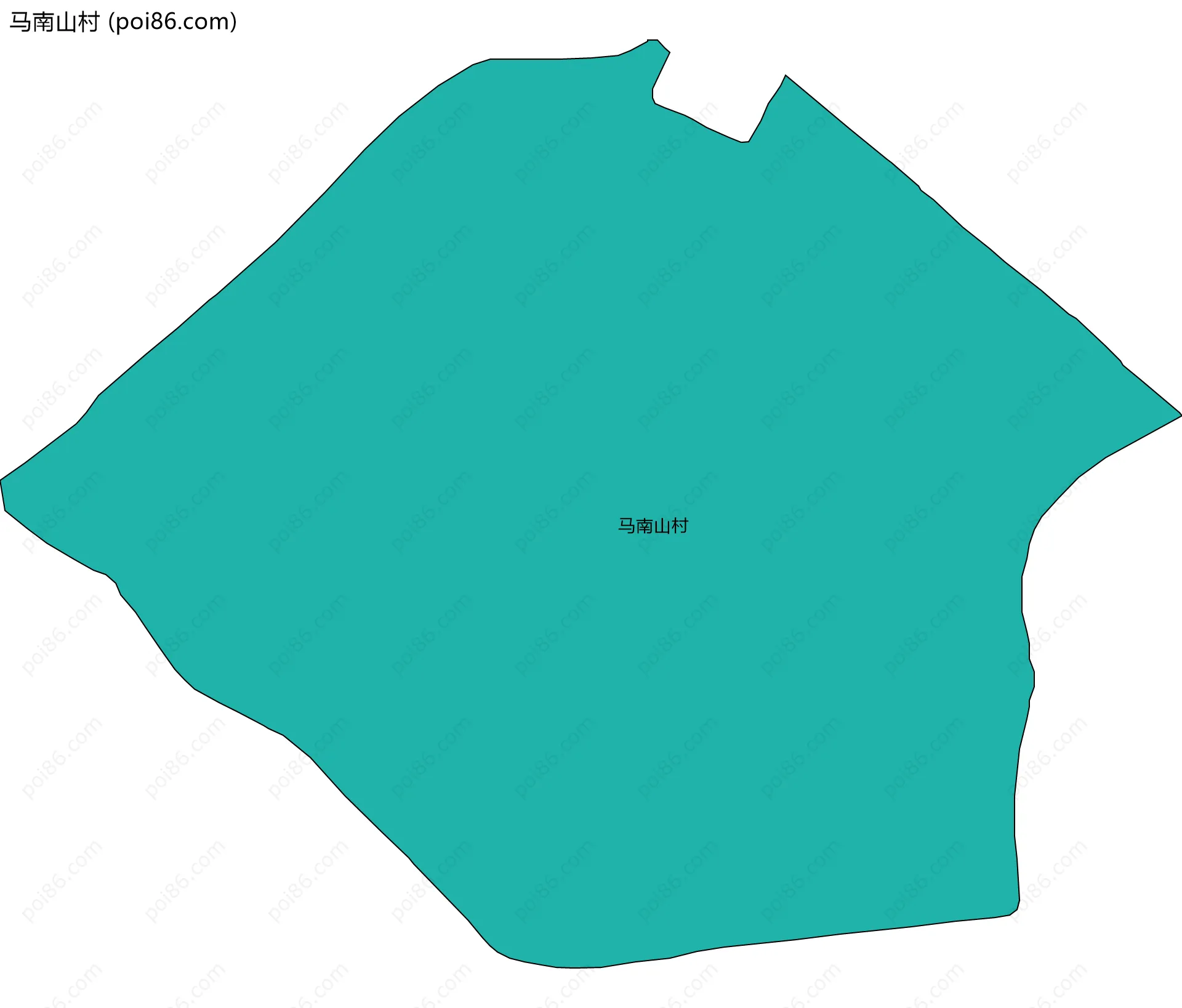 马南山村边界地图
