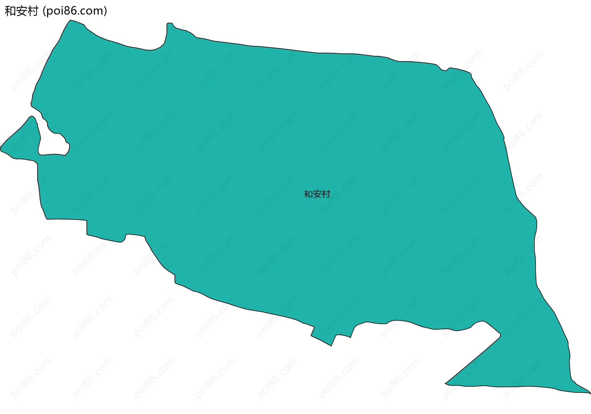 和安村边界地图