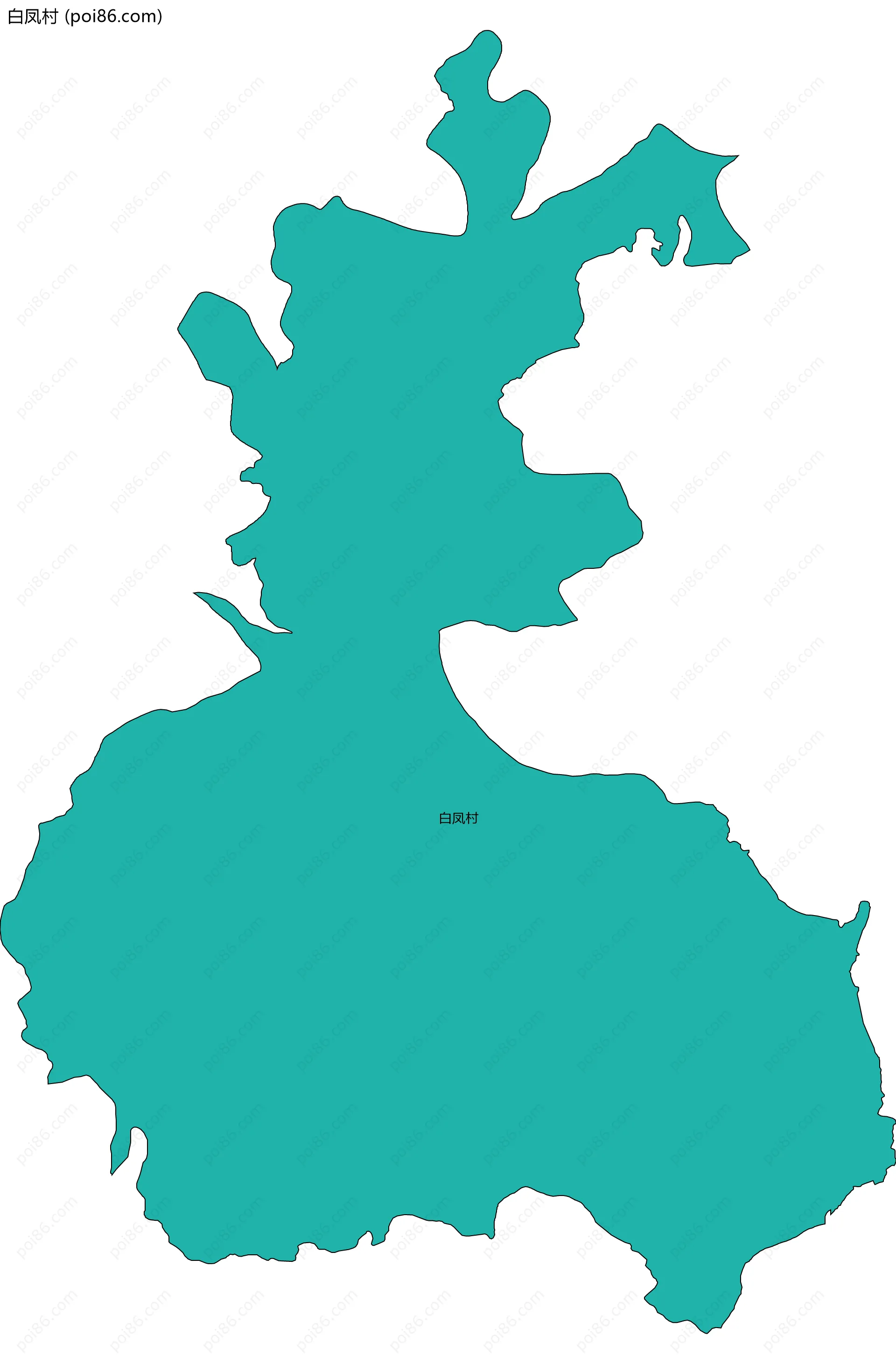 白凤村边界地图