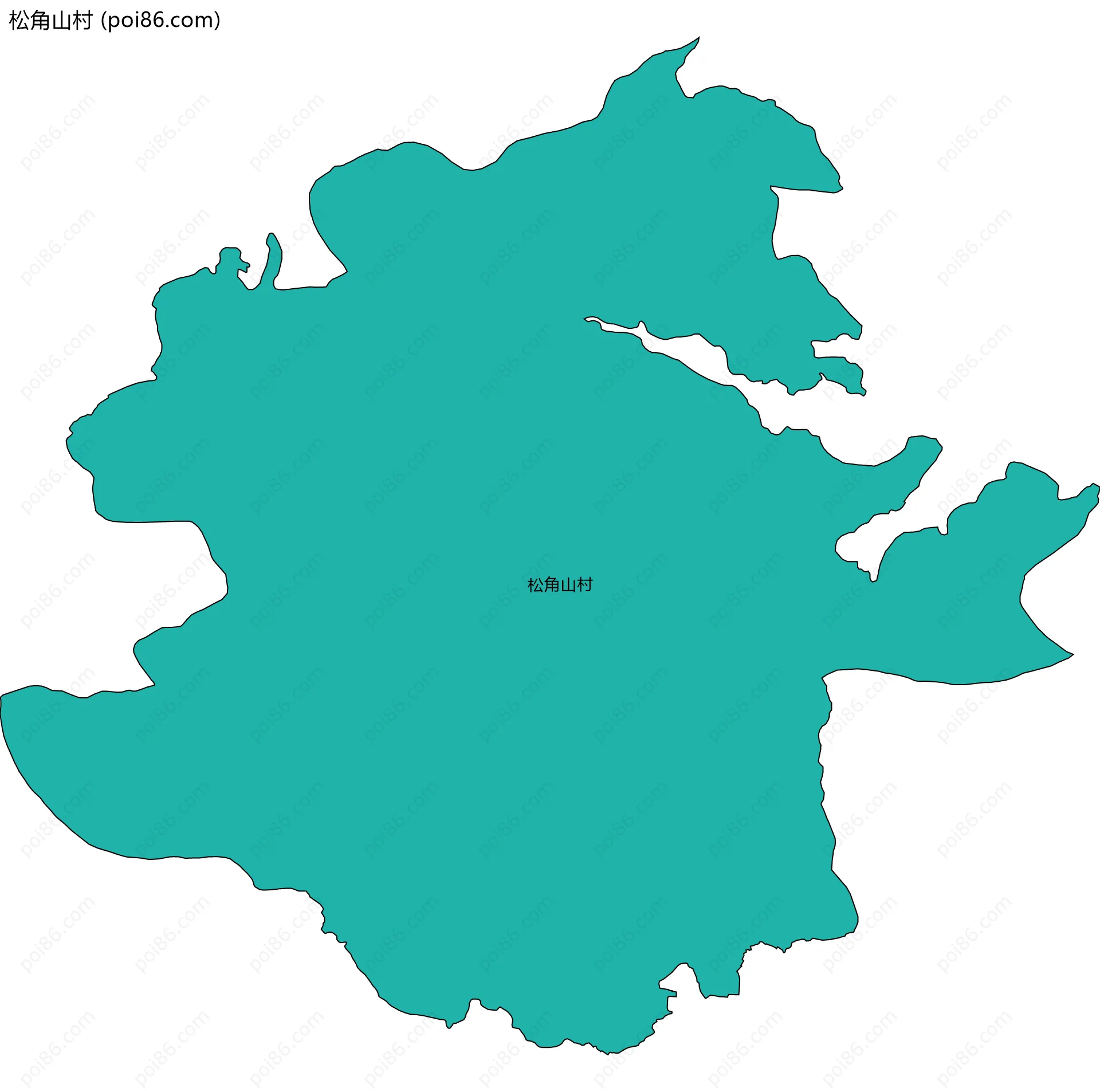松角山村边界地图