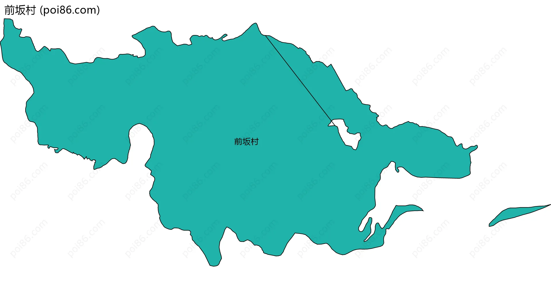 前坂村边界地图