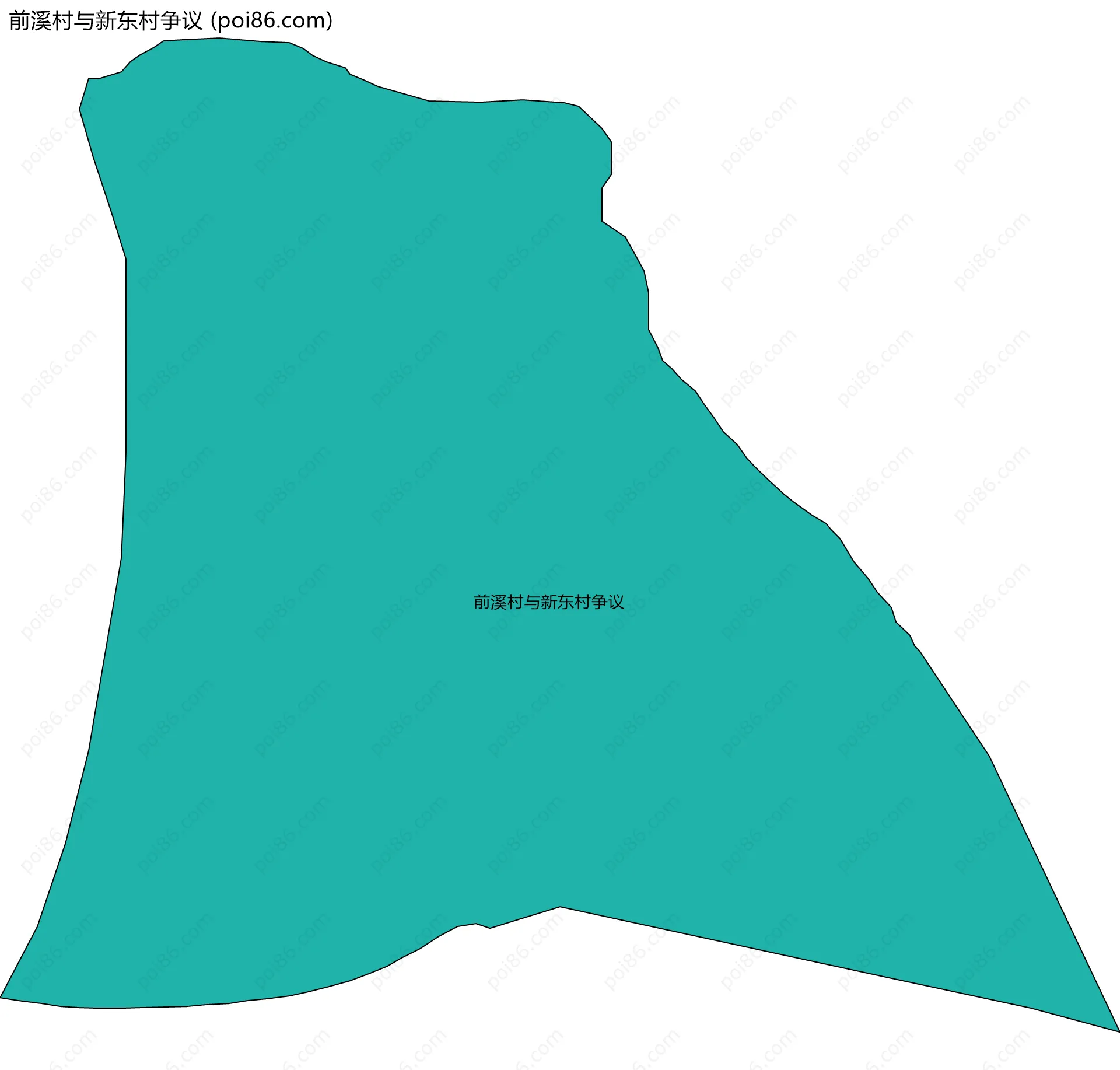 前溪村与新东村争议边界地图