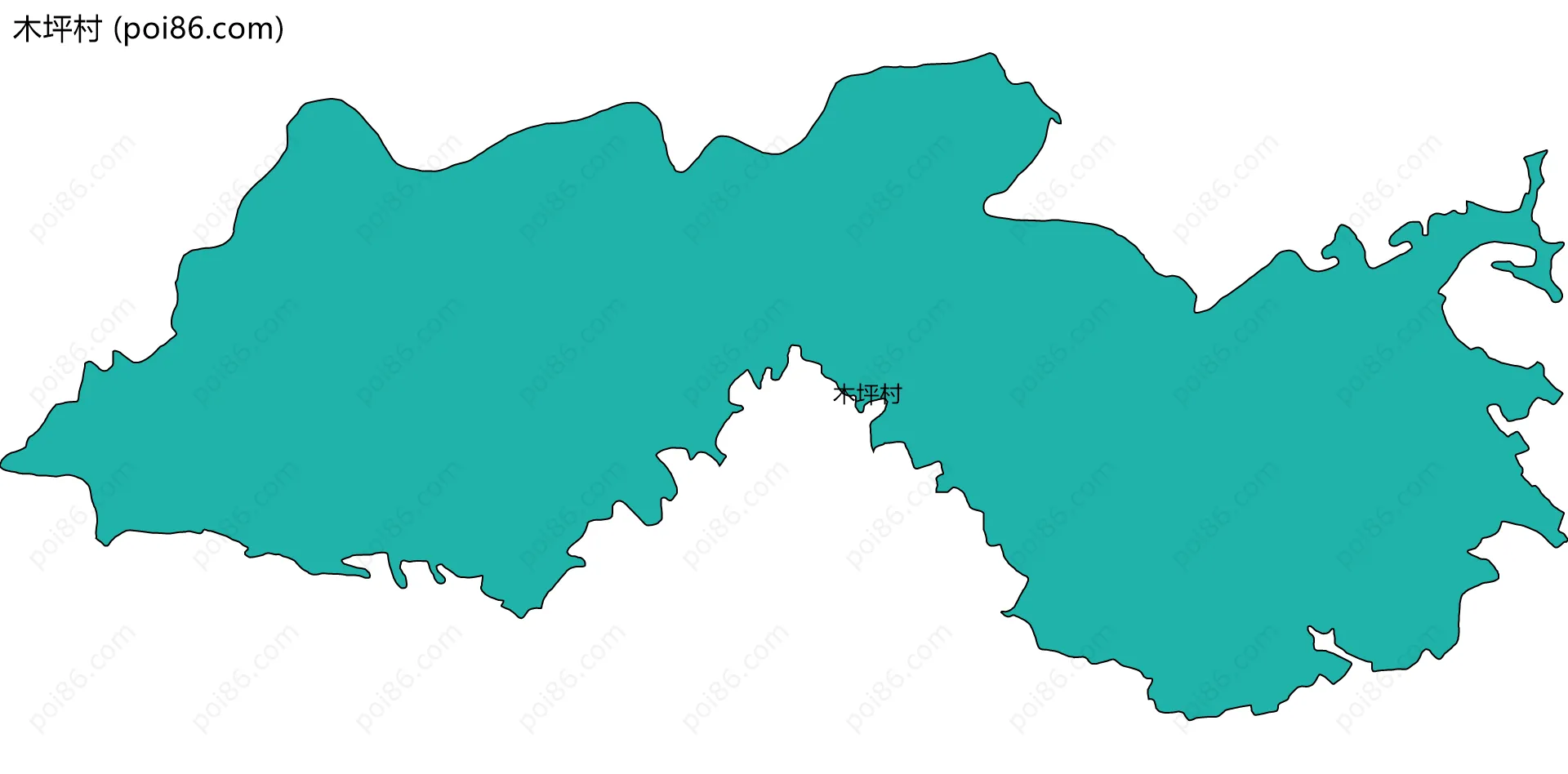 木坪村边界地图