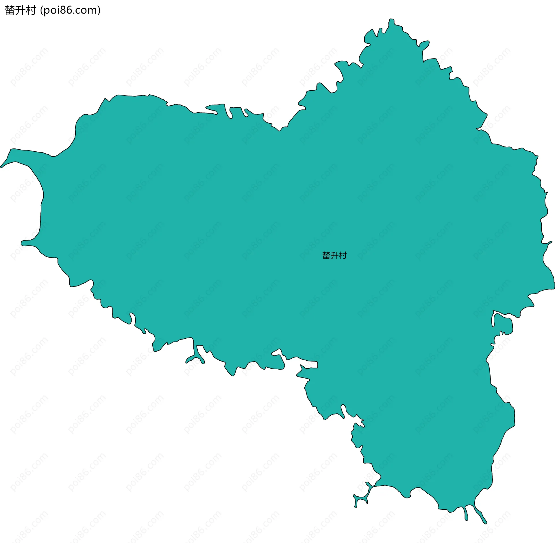 榃升村边界地图