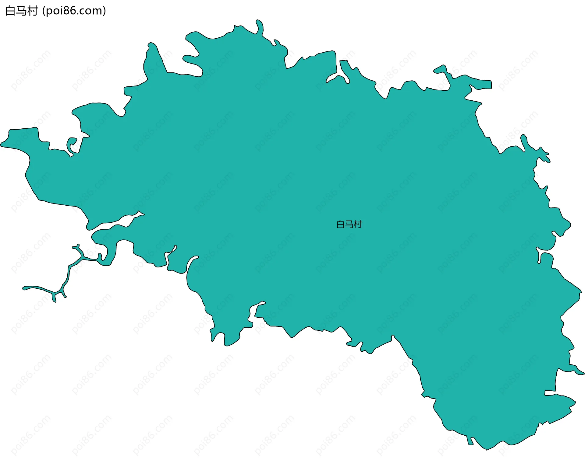 白马村边界地图