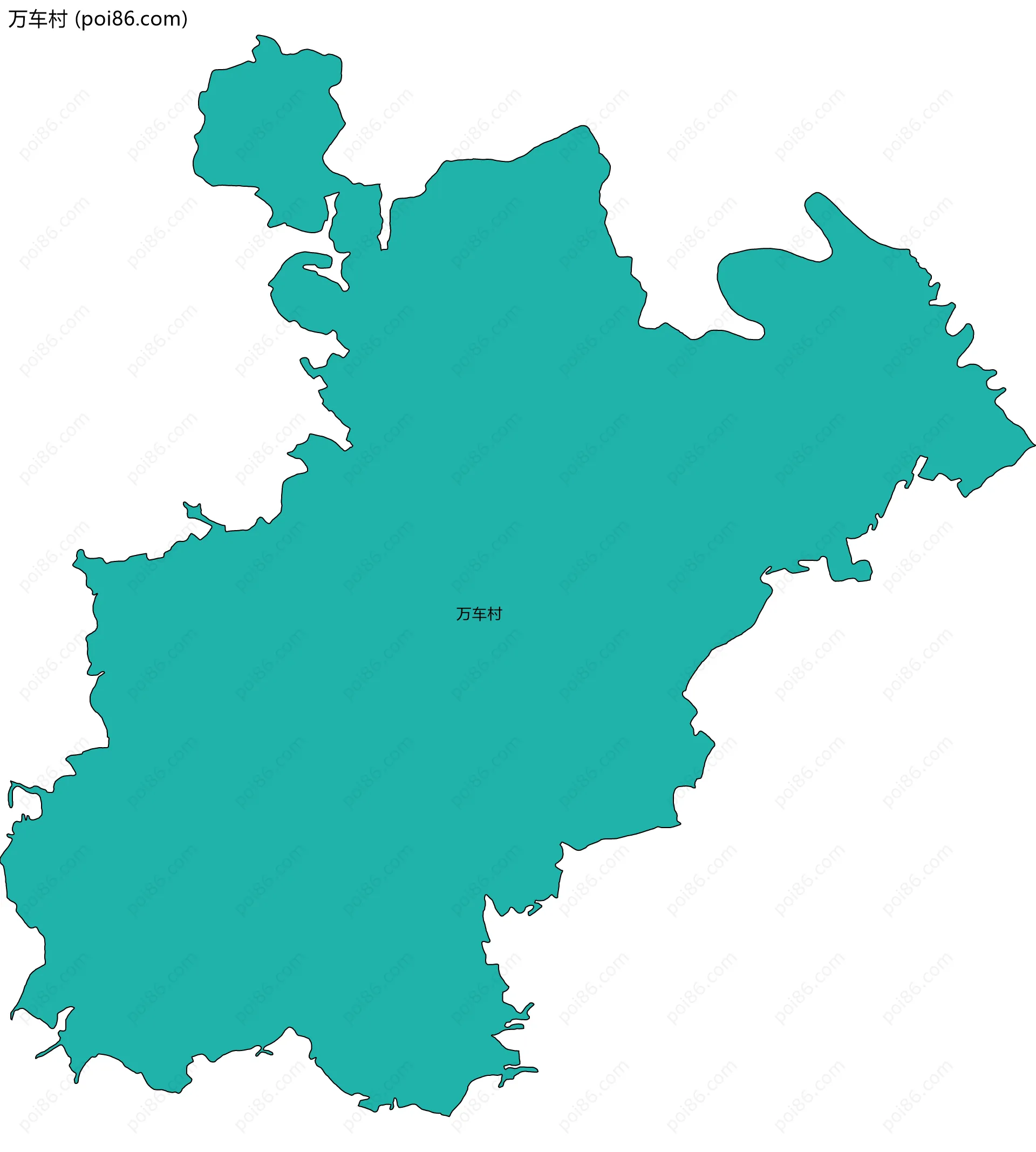 万车村边界地图