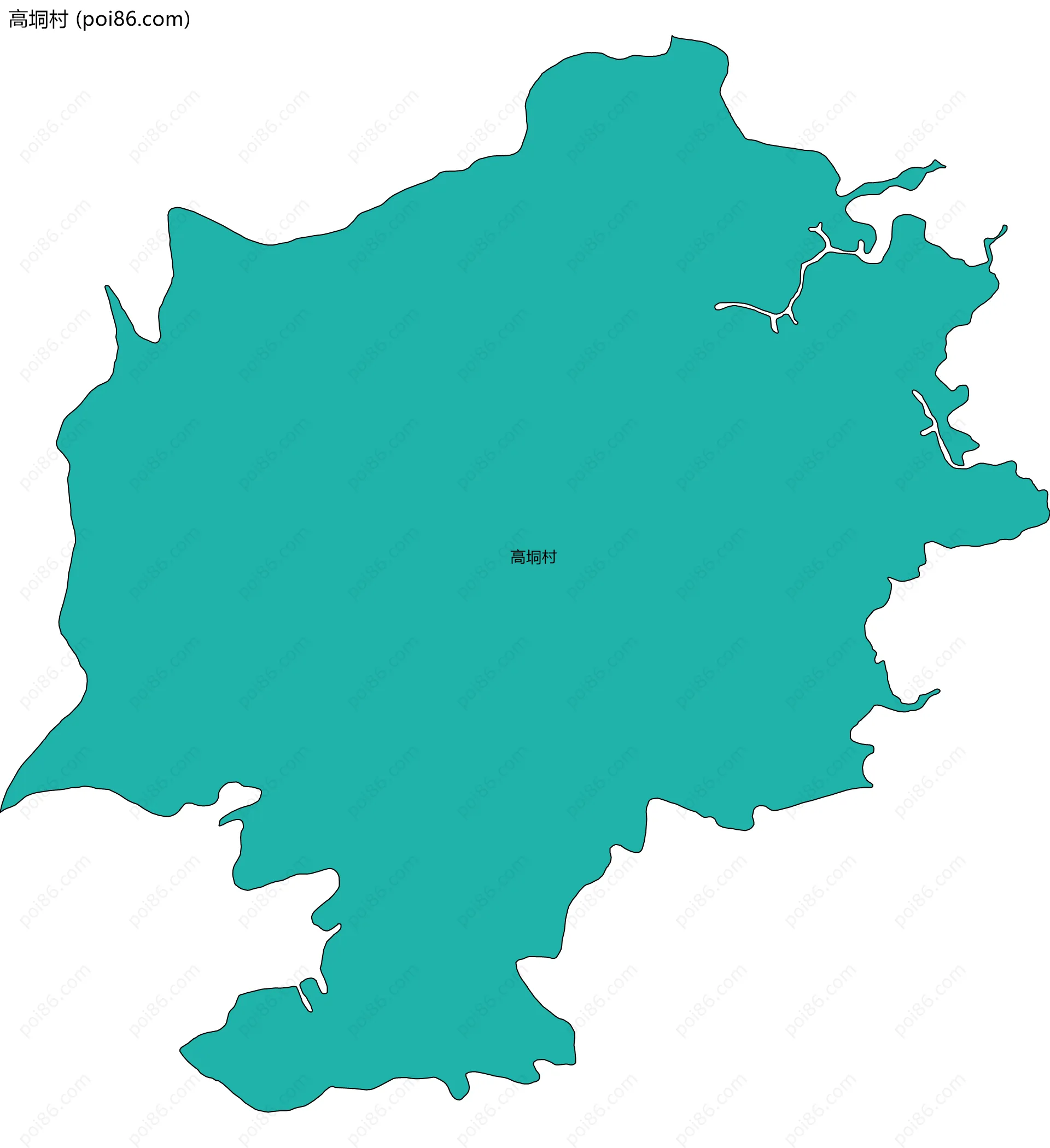 高垌村边界地图