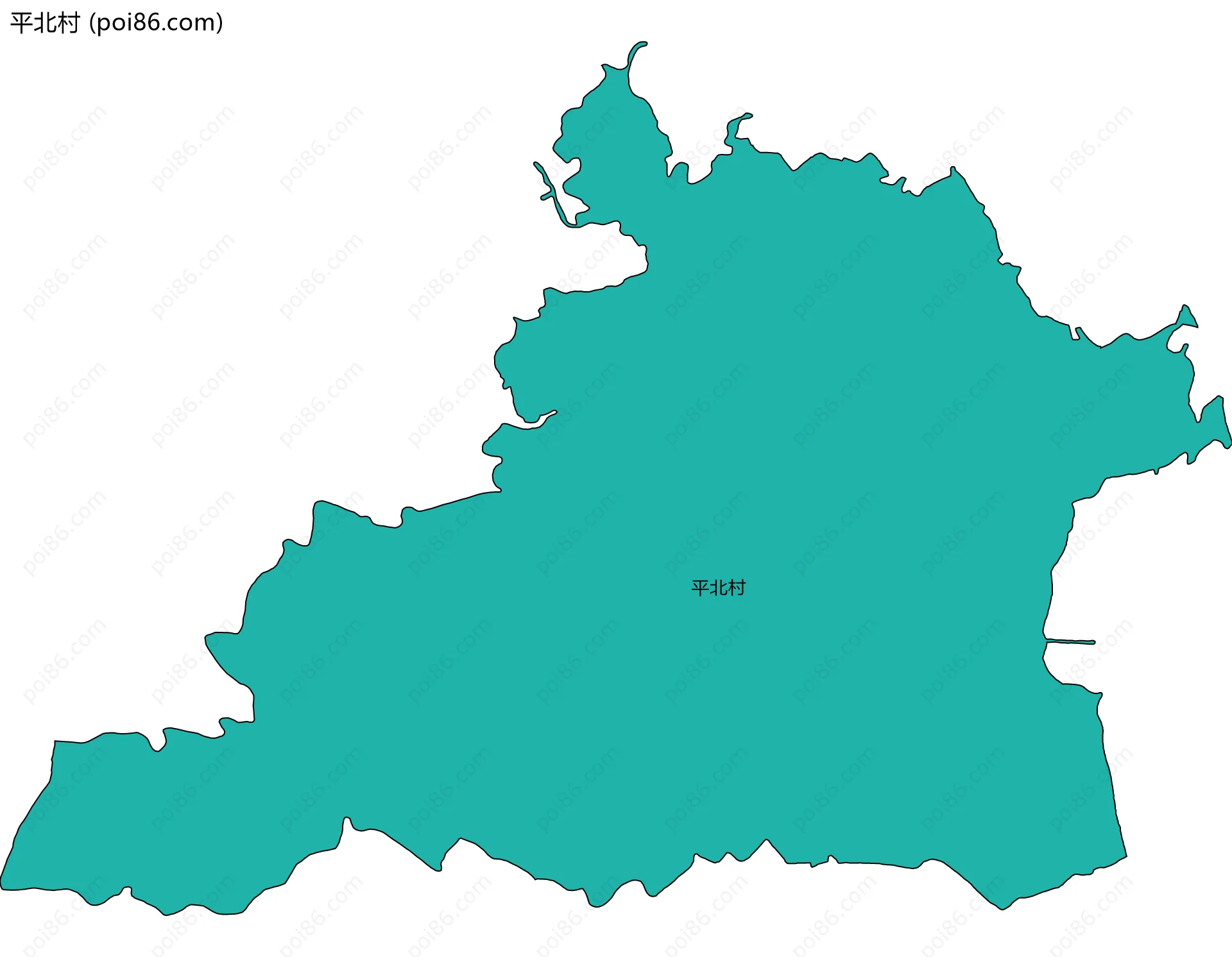 平北村边界地图