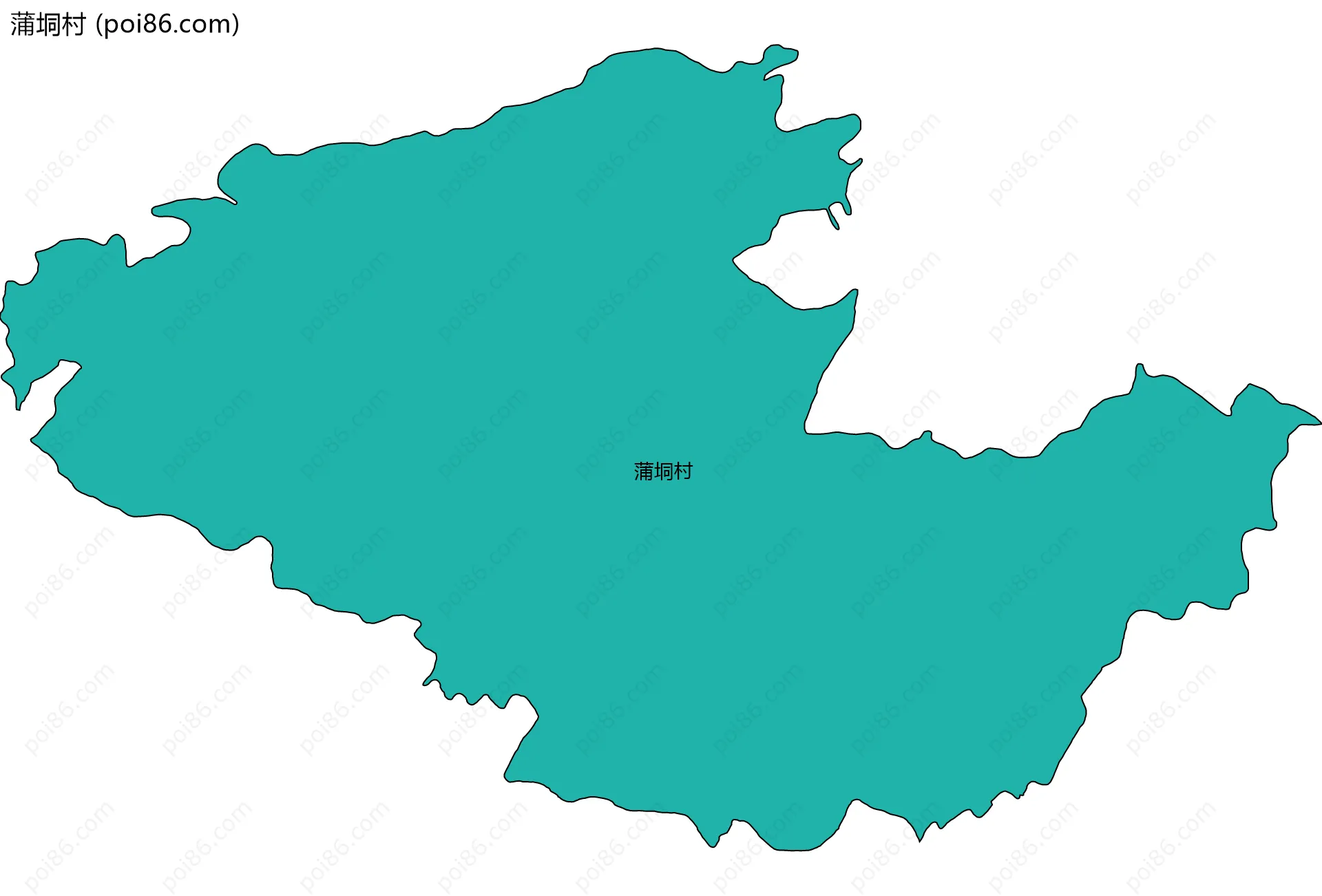 蒲垌村边界地图