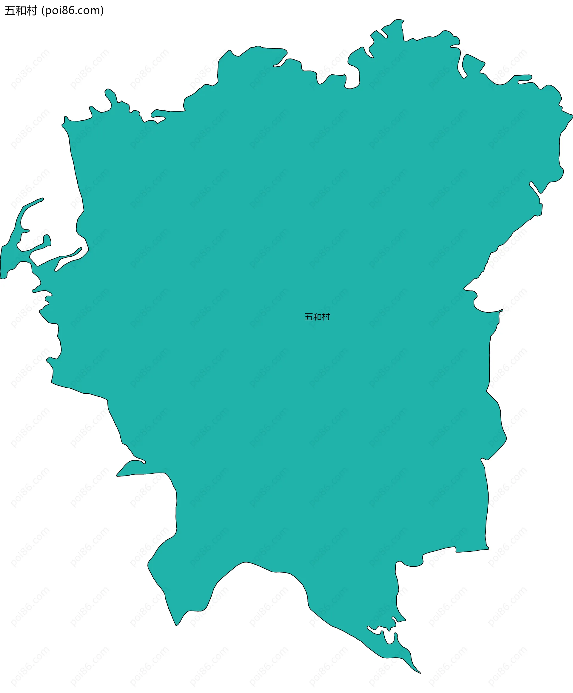 五和村边界地图