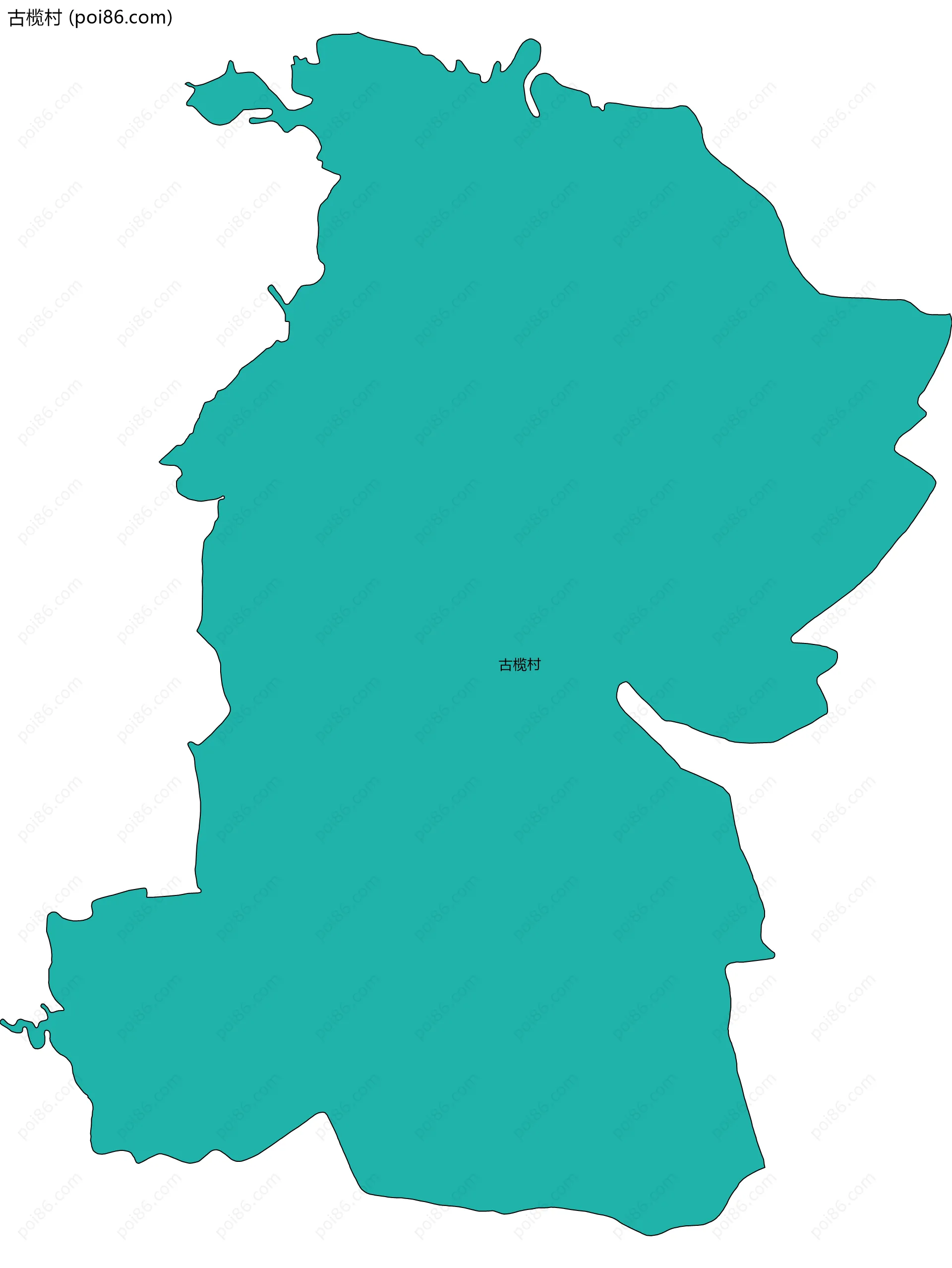 古榄村边界地图