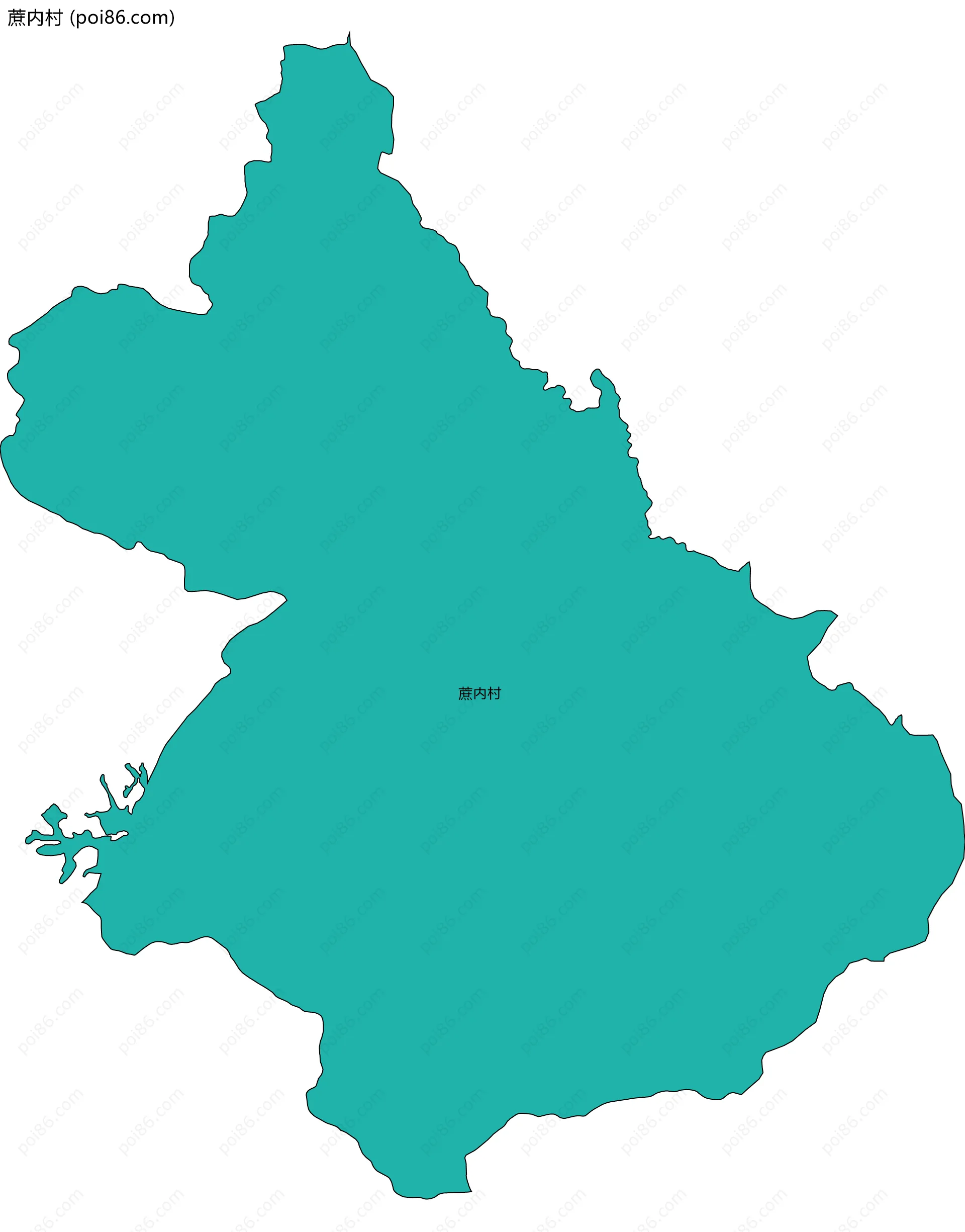 蔗内村边界地图