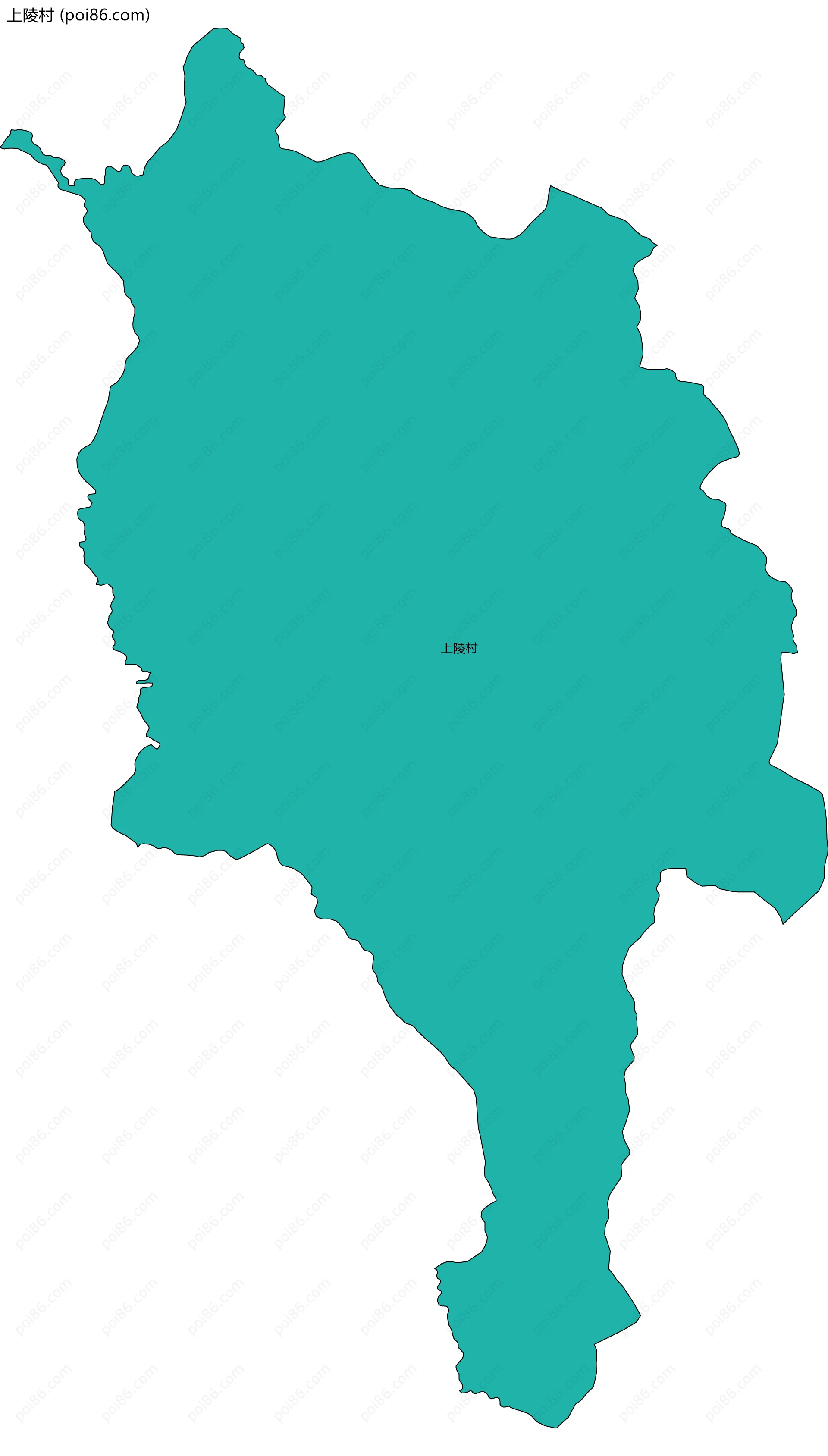 上陵村边界地图