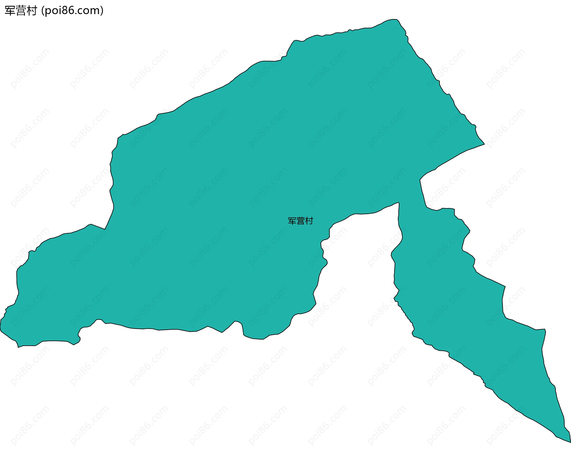 军营村边界地图