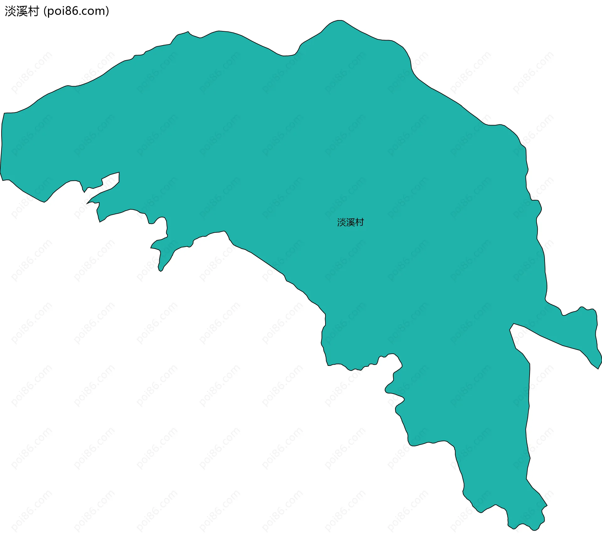 淡溪村边界地图