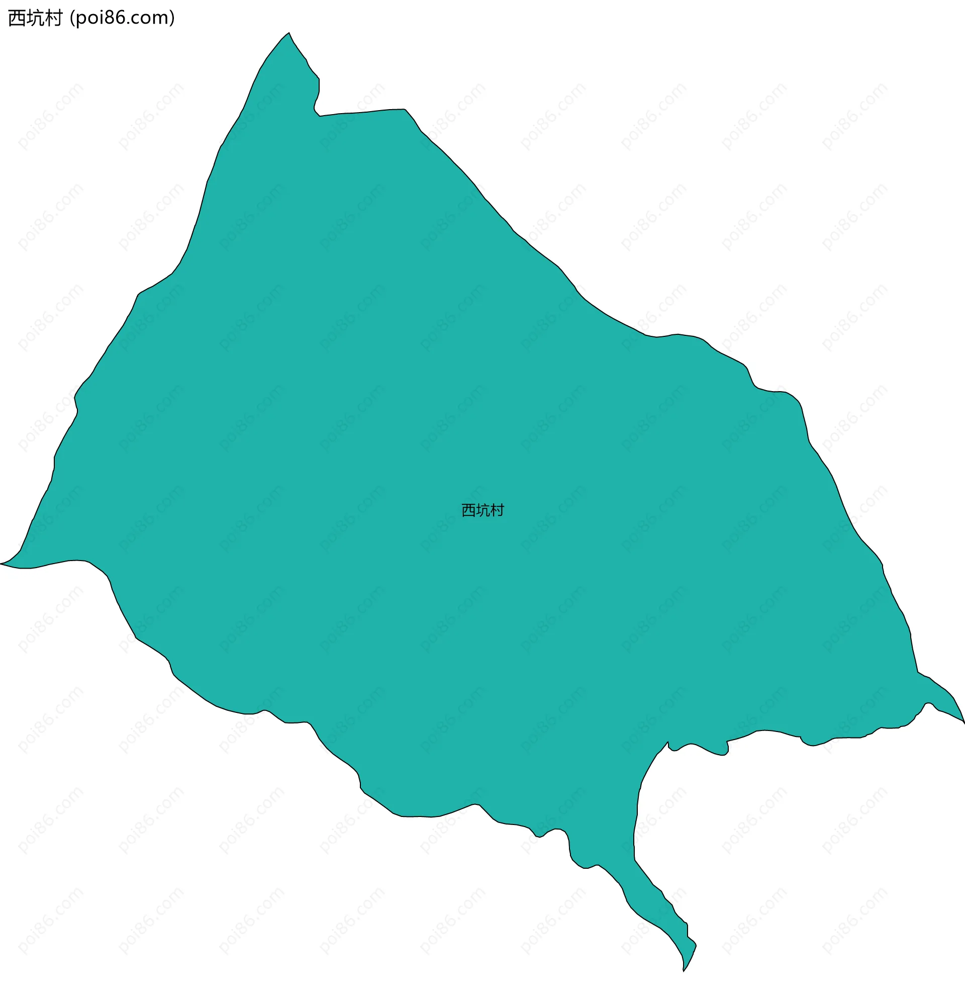 西坑村边界地图