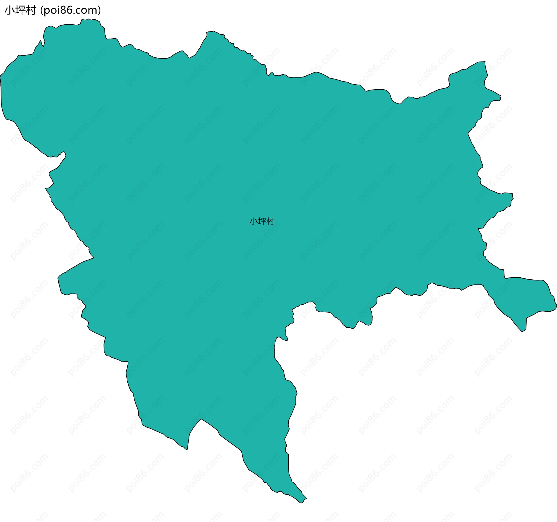 小坪村边界地图