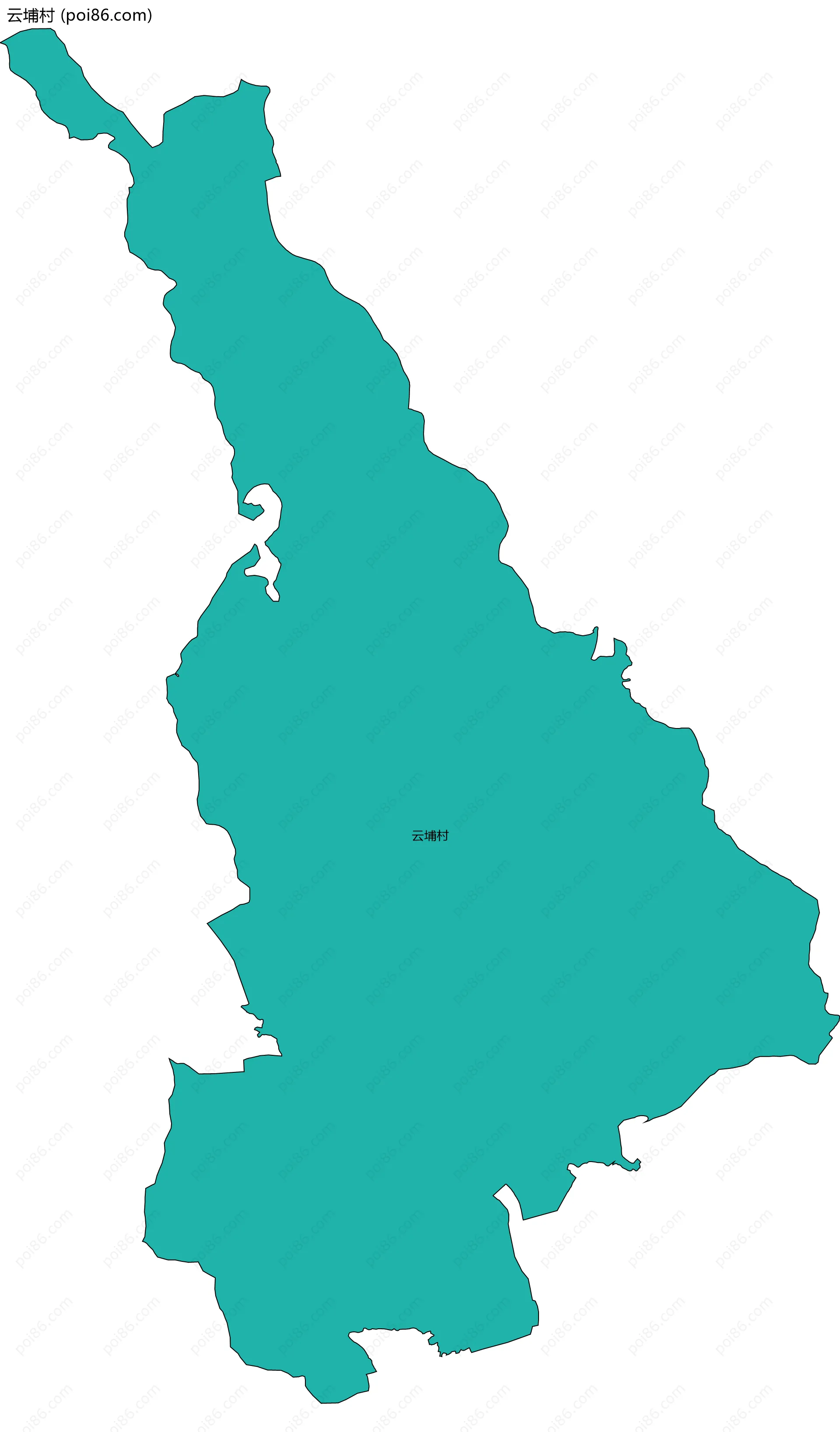 云埔村边界地图