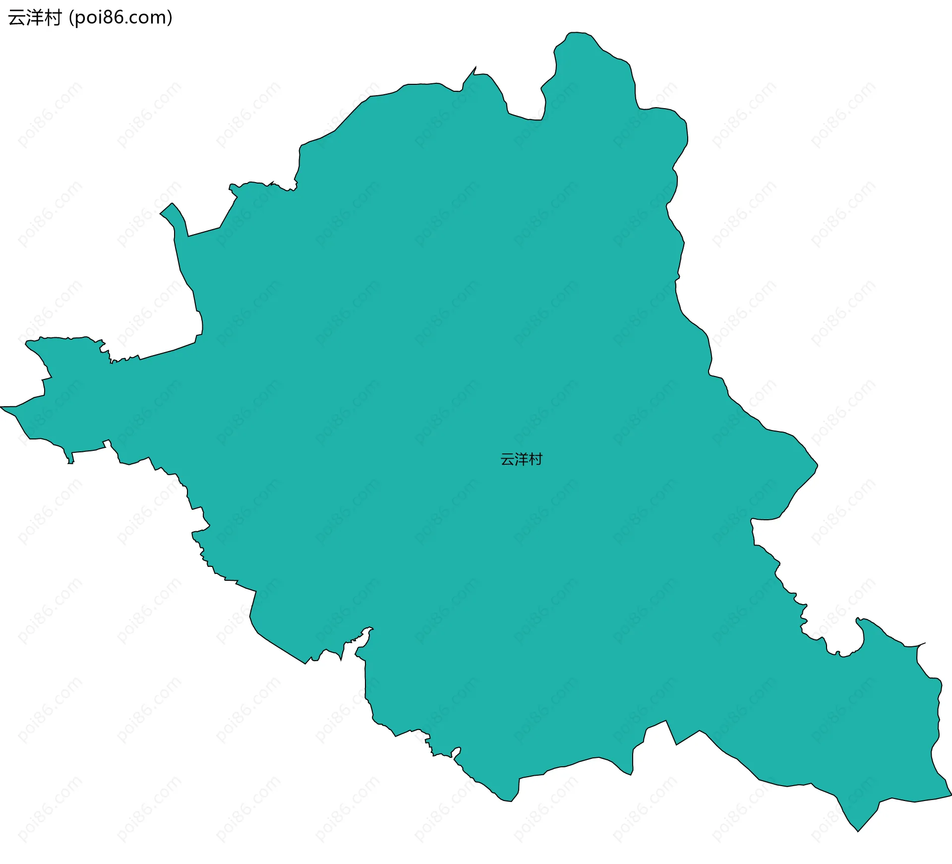 云洋村边界地图