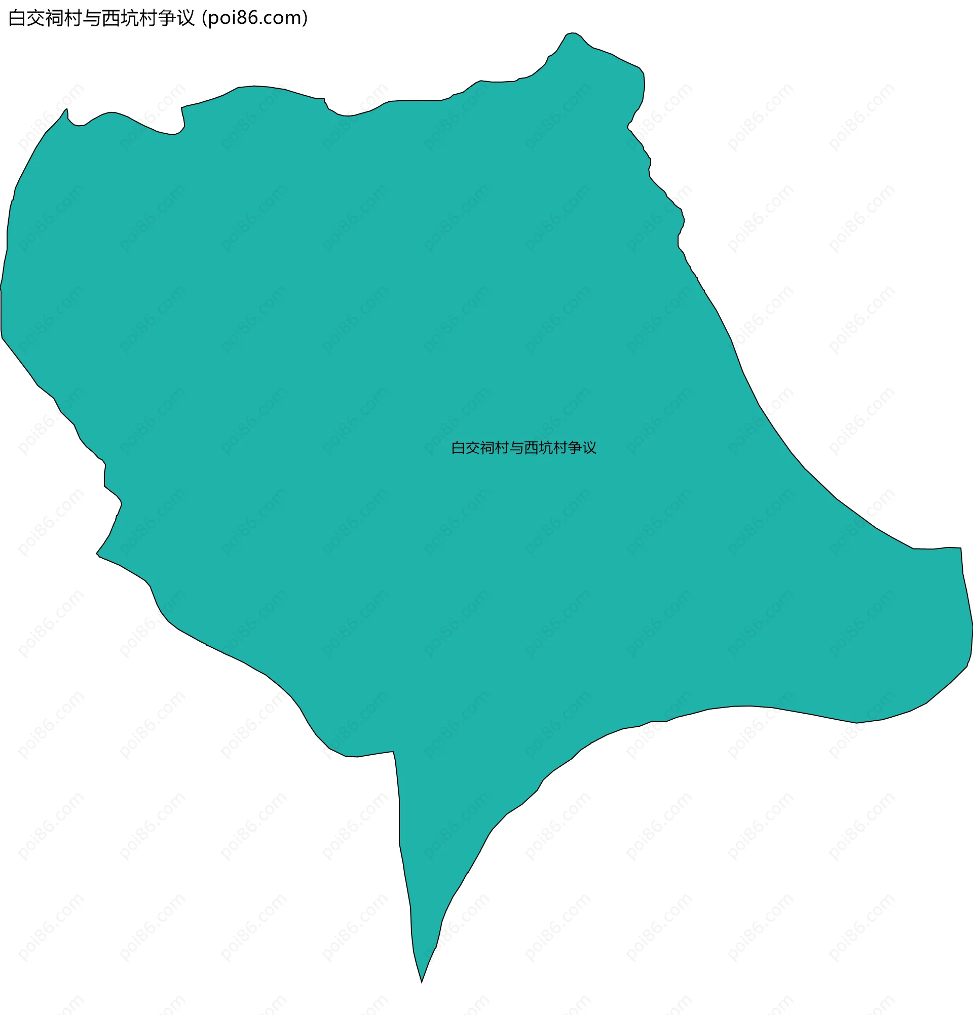 白交祠村与西坑村争议边界地图
