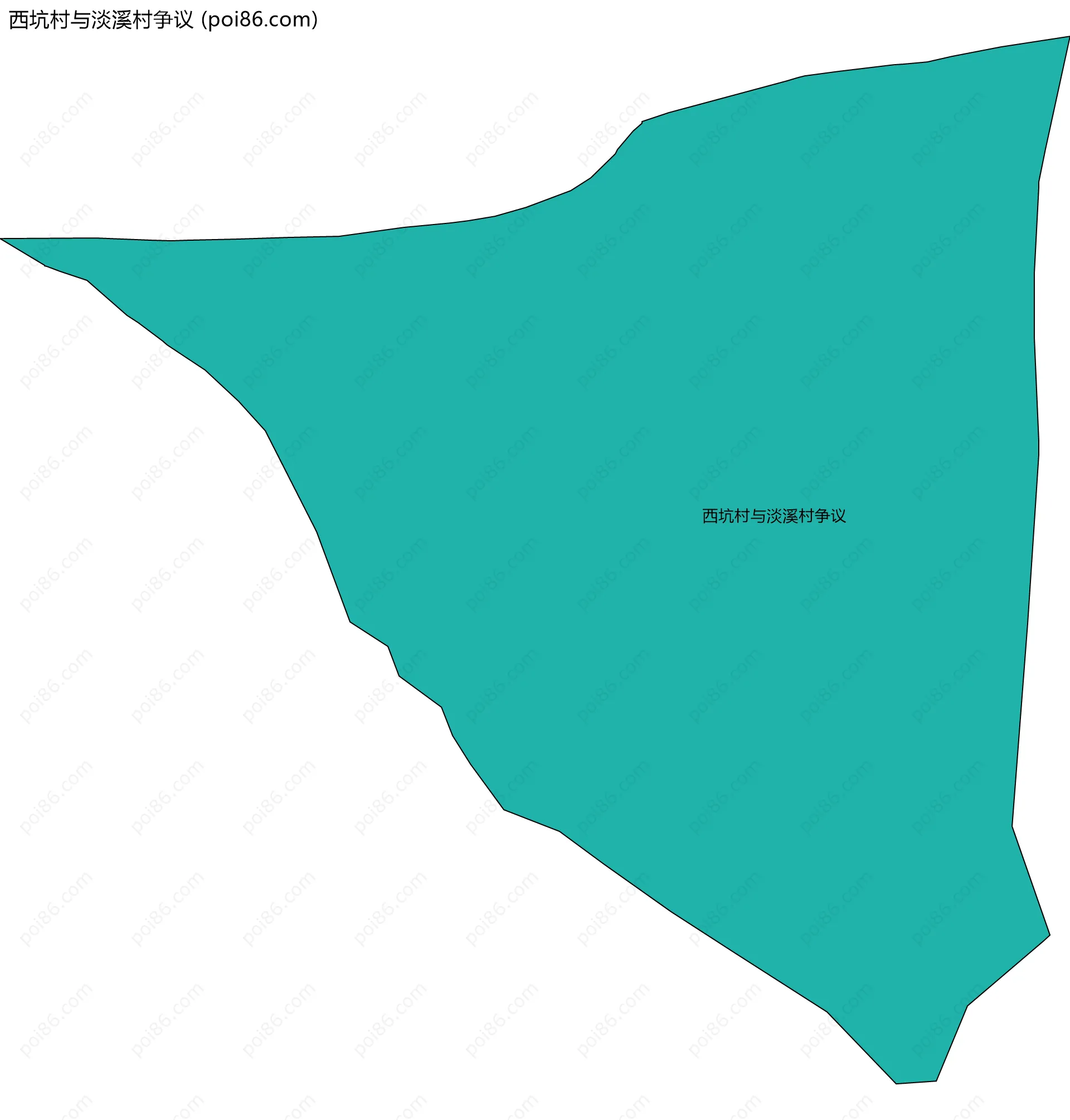 西坑村与淡溪村争议边界地图