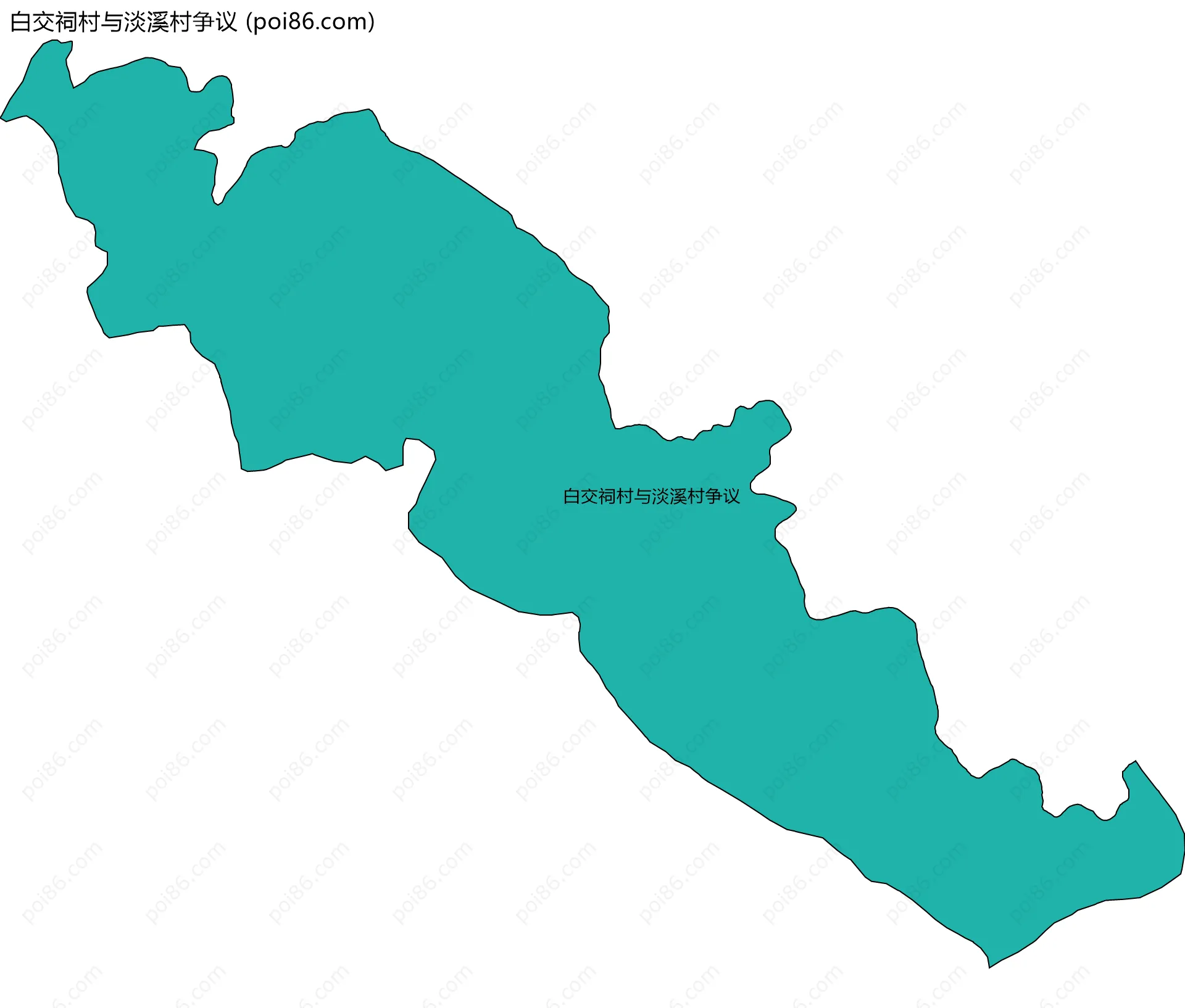 白交祠村与淡溪村争议边界地图