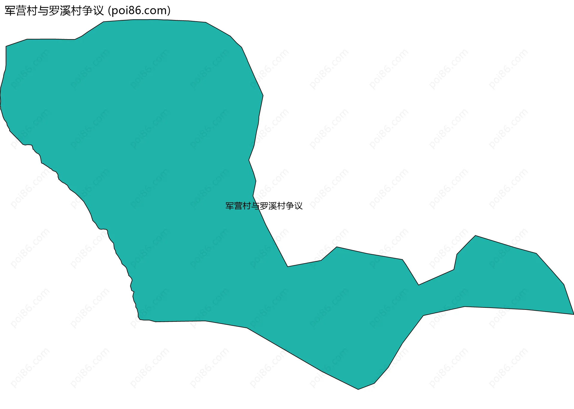 军营村与罗溪村争议边界地图