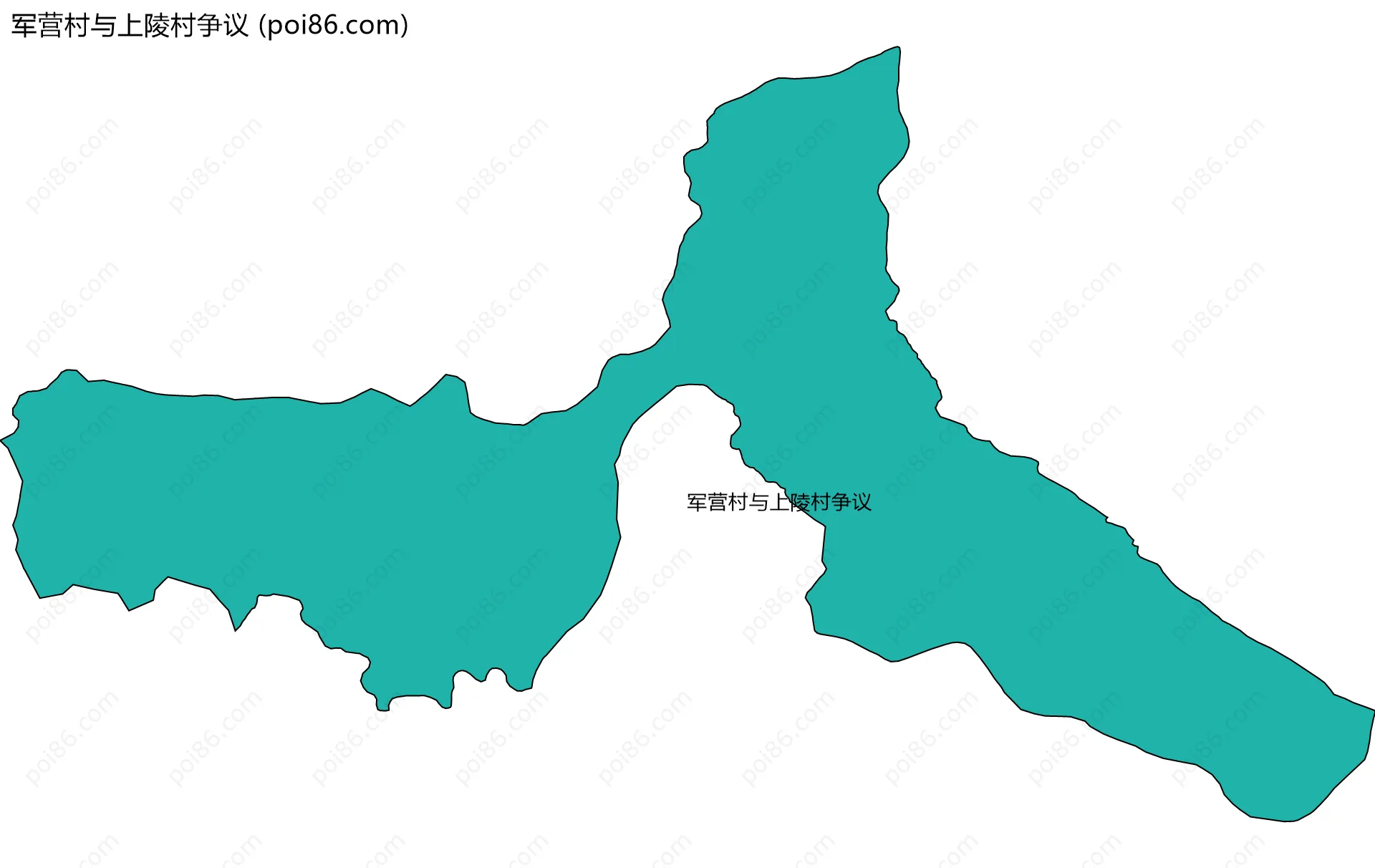 军营村与上陵村争议边界地图