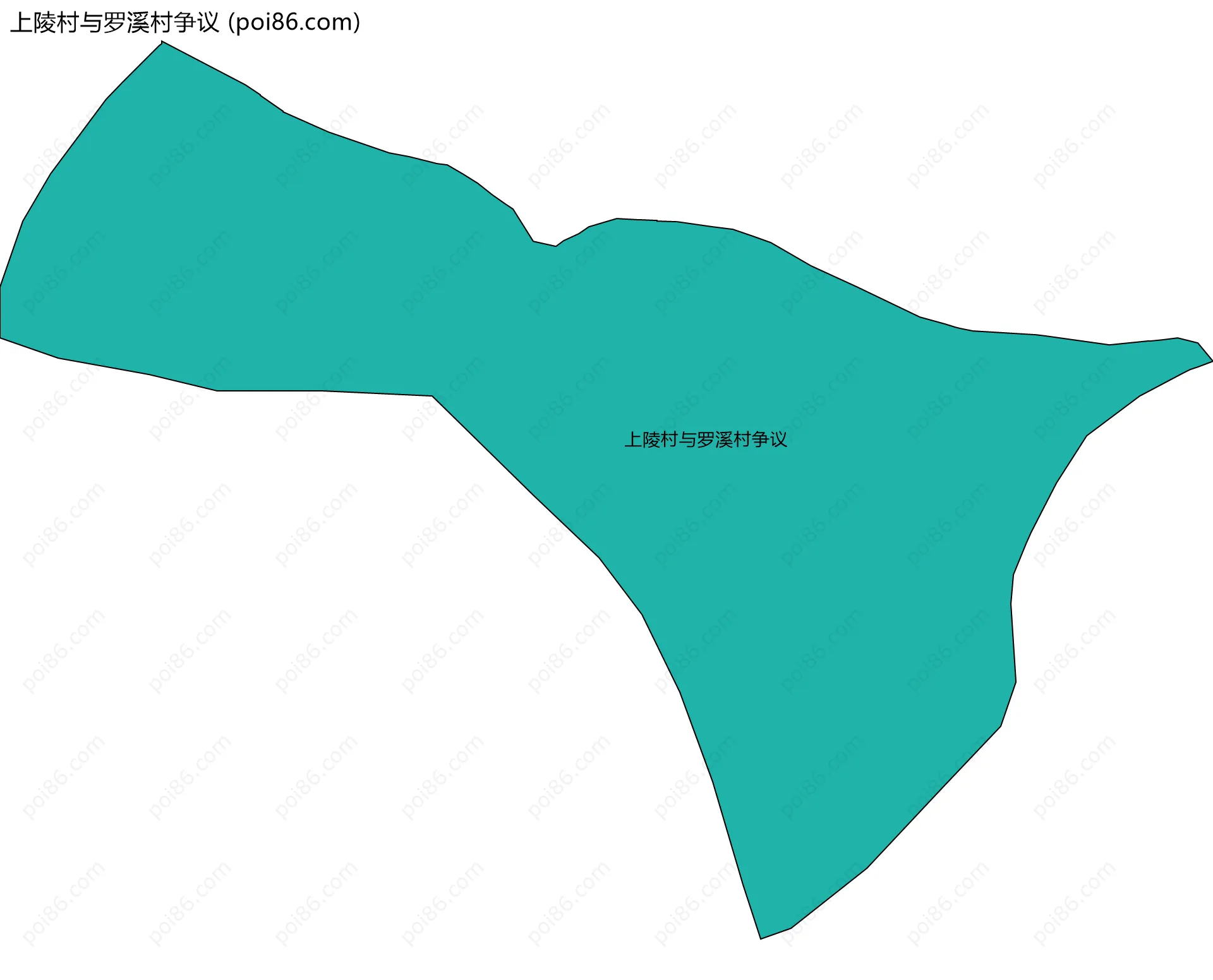 上陵村与罗溪村争议边界地图