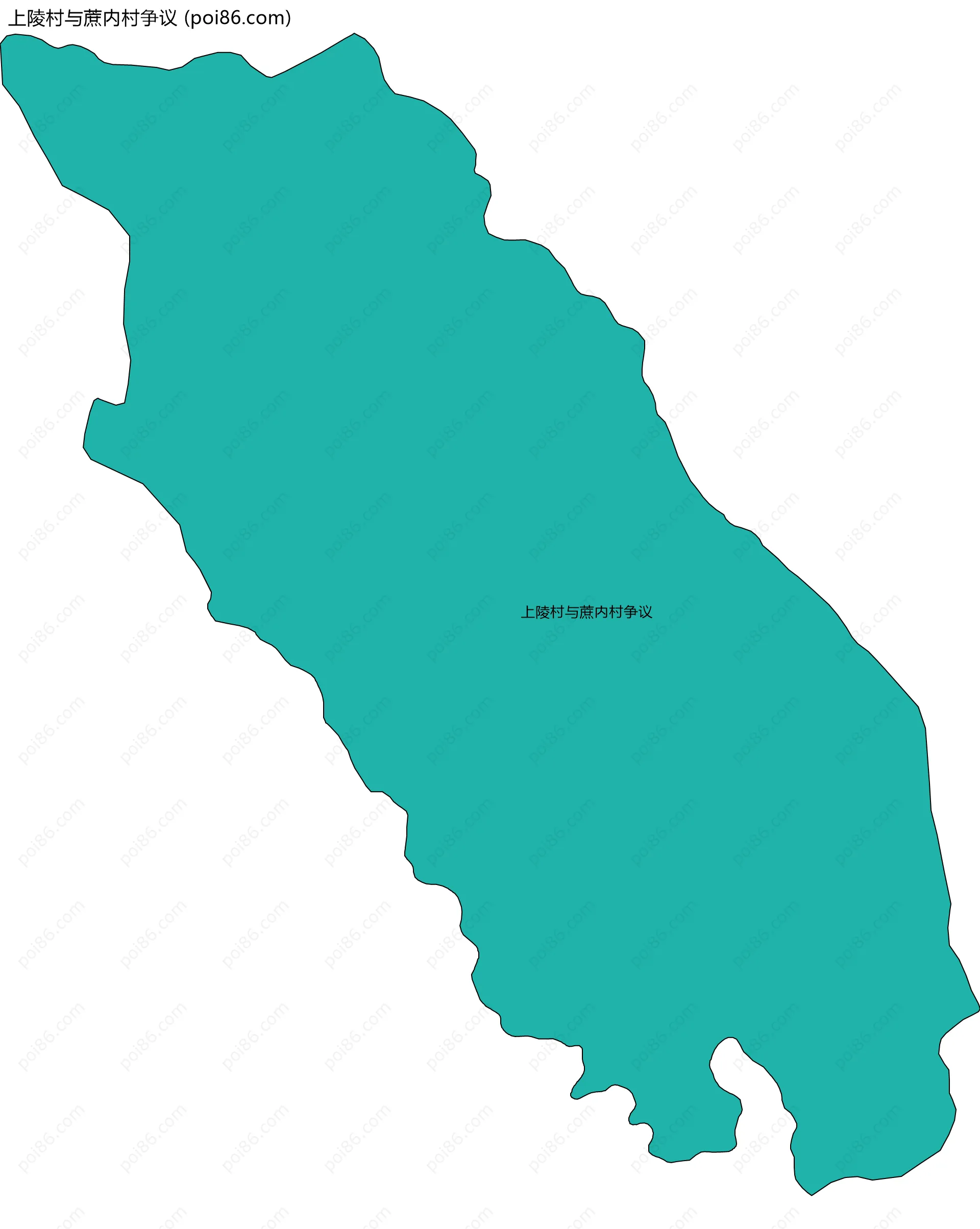 上陵村与蔗内村争议边界地图