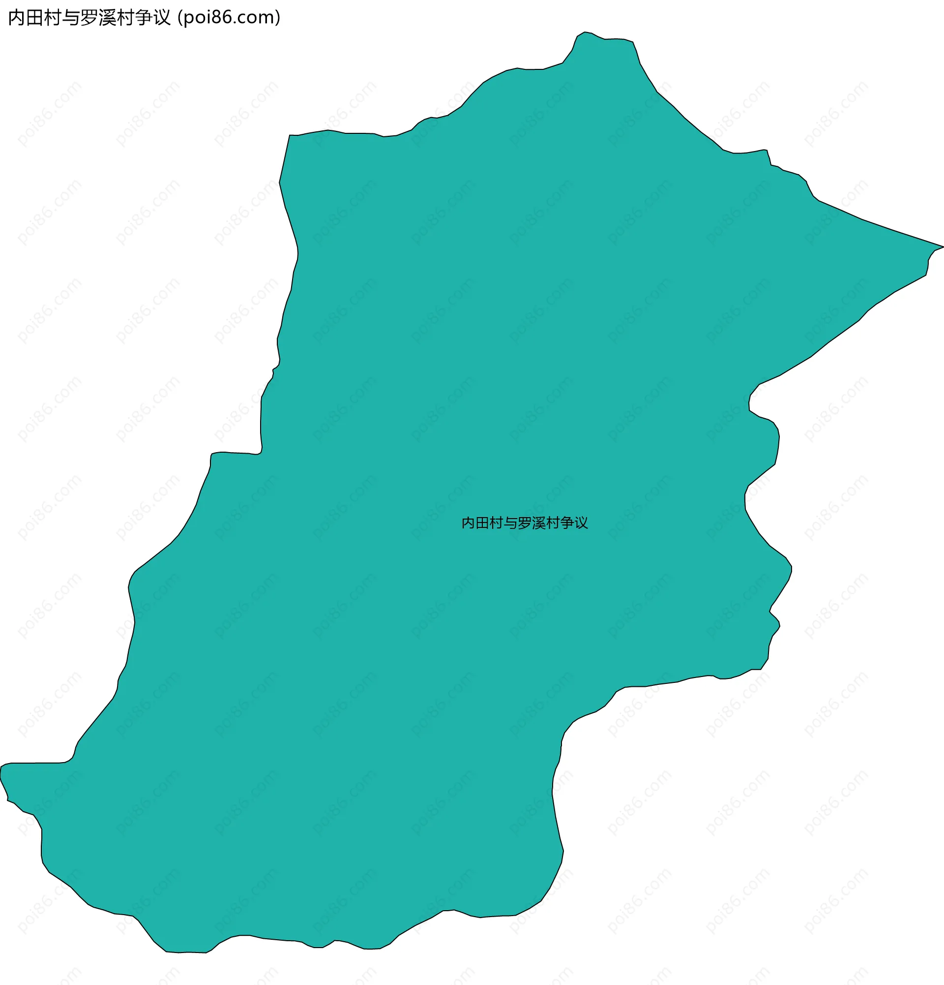 内田村与罗溪村争议边界地图