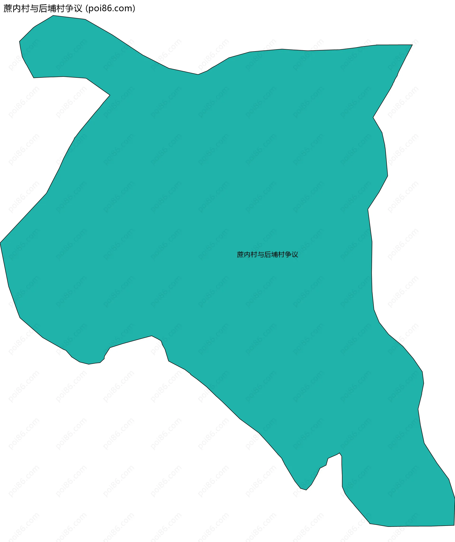蔗内村与后埔村争议边界地图