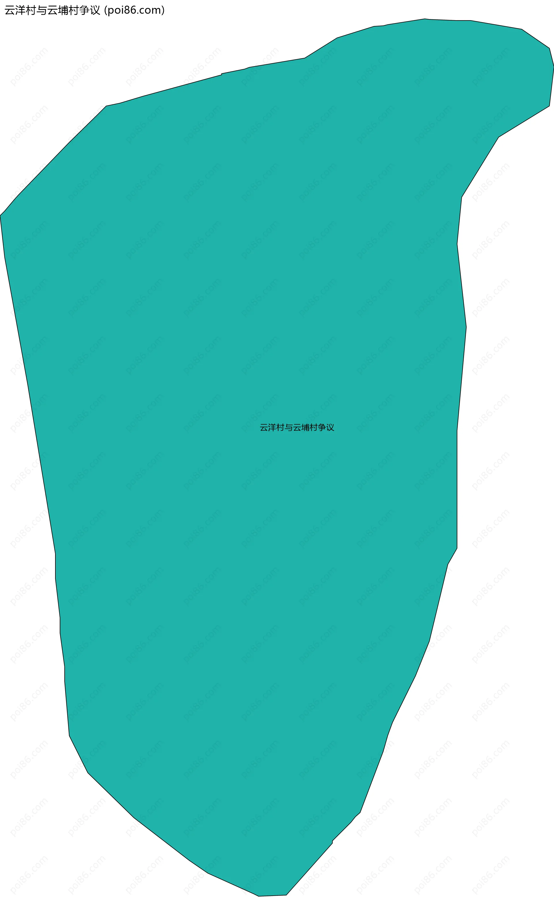 云洋村与云埔村争议边界地图