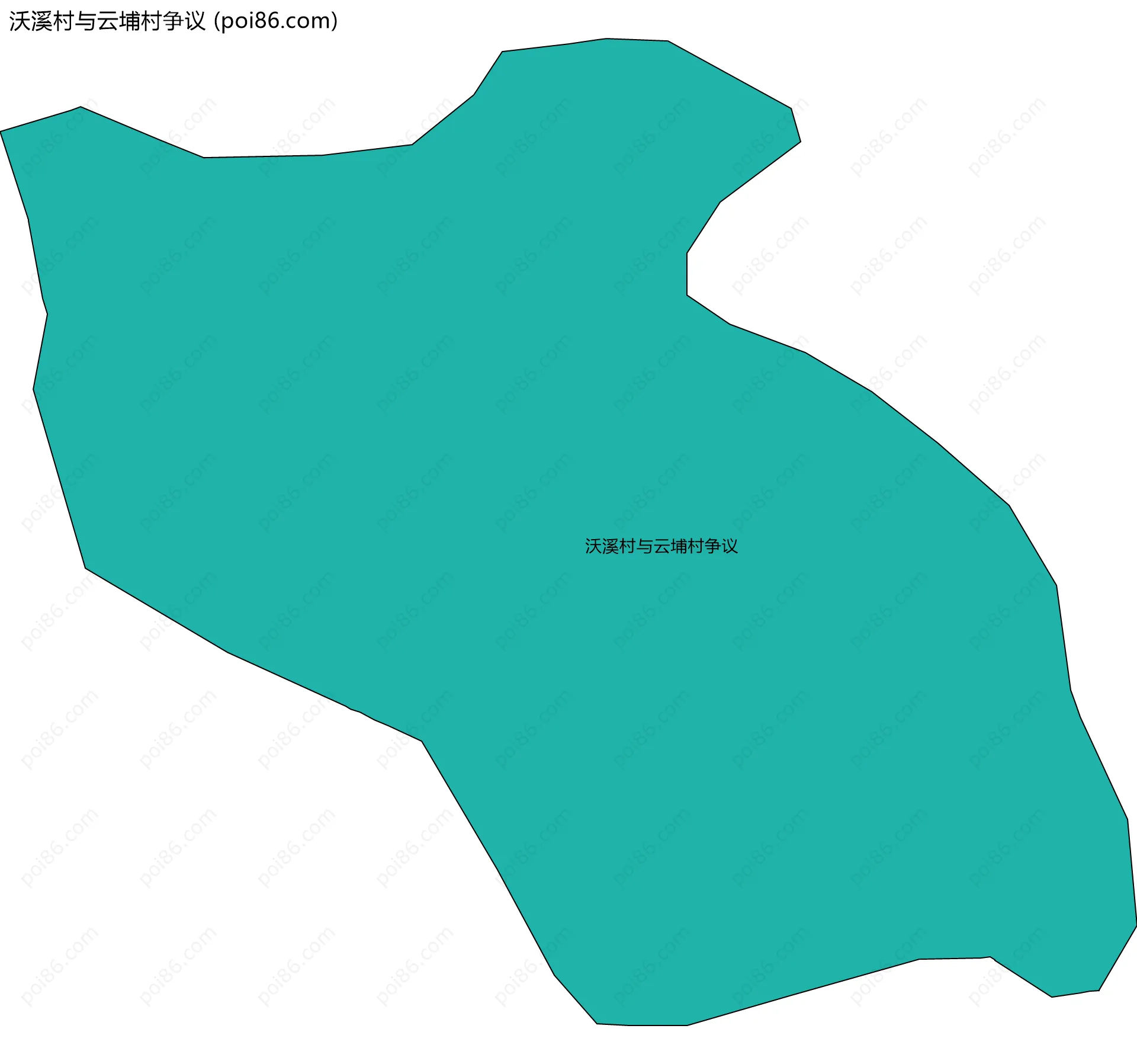 沃溪村与云埔村争议边界地图