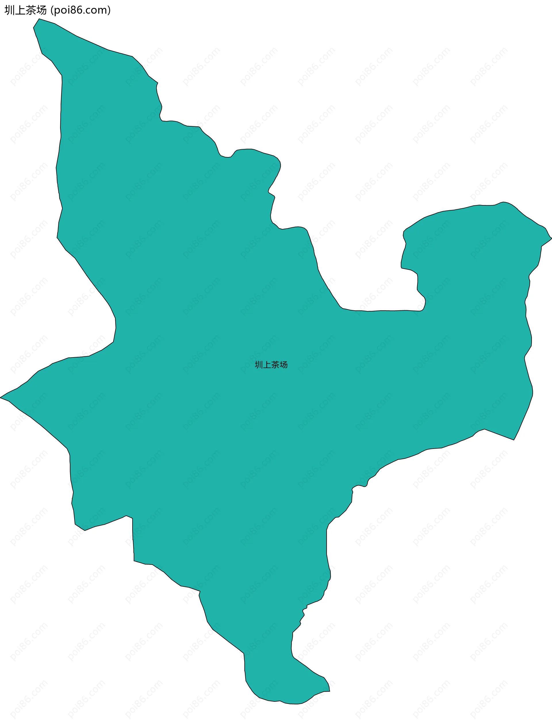 圳上茶场边界地图