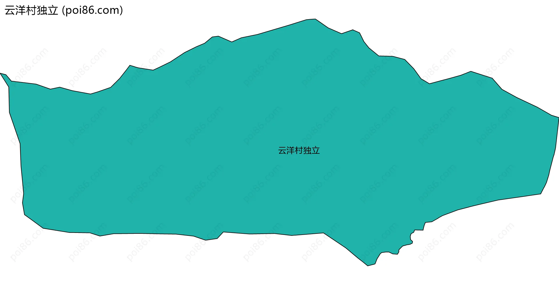 云洋村独立边界地图