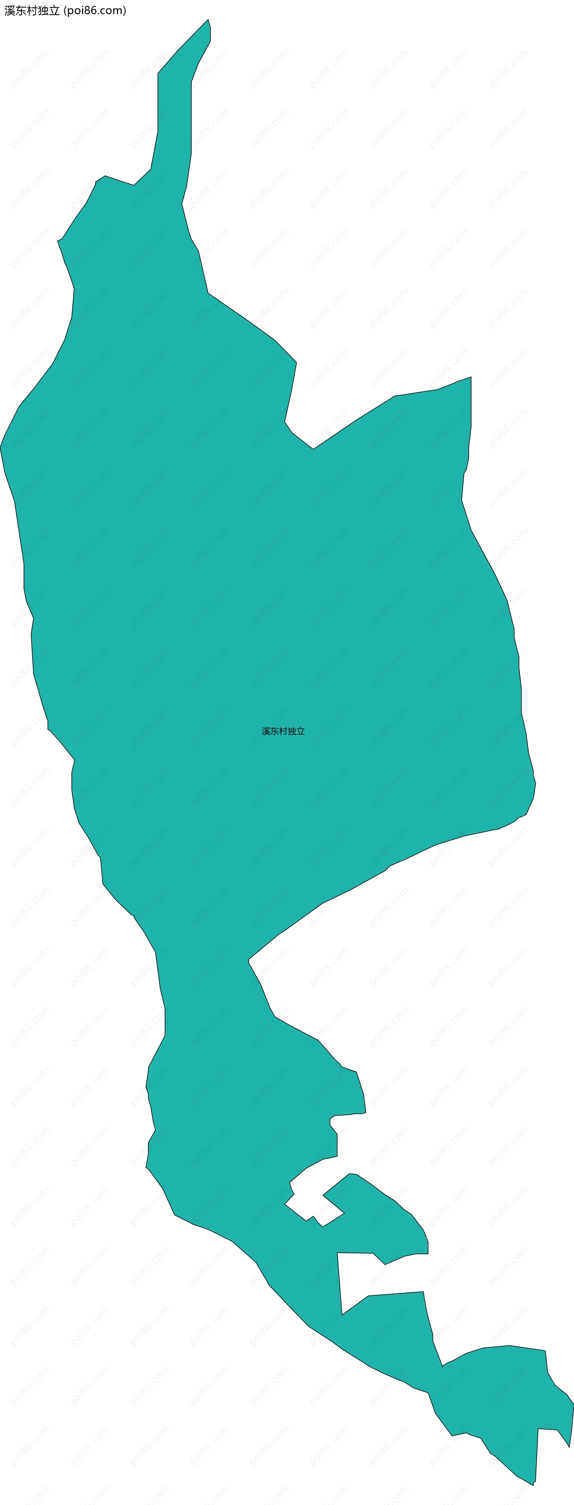 溪东村独立边界地图