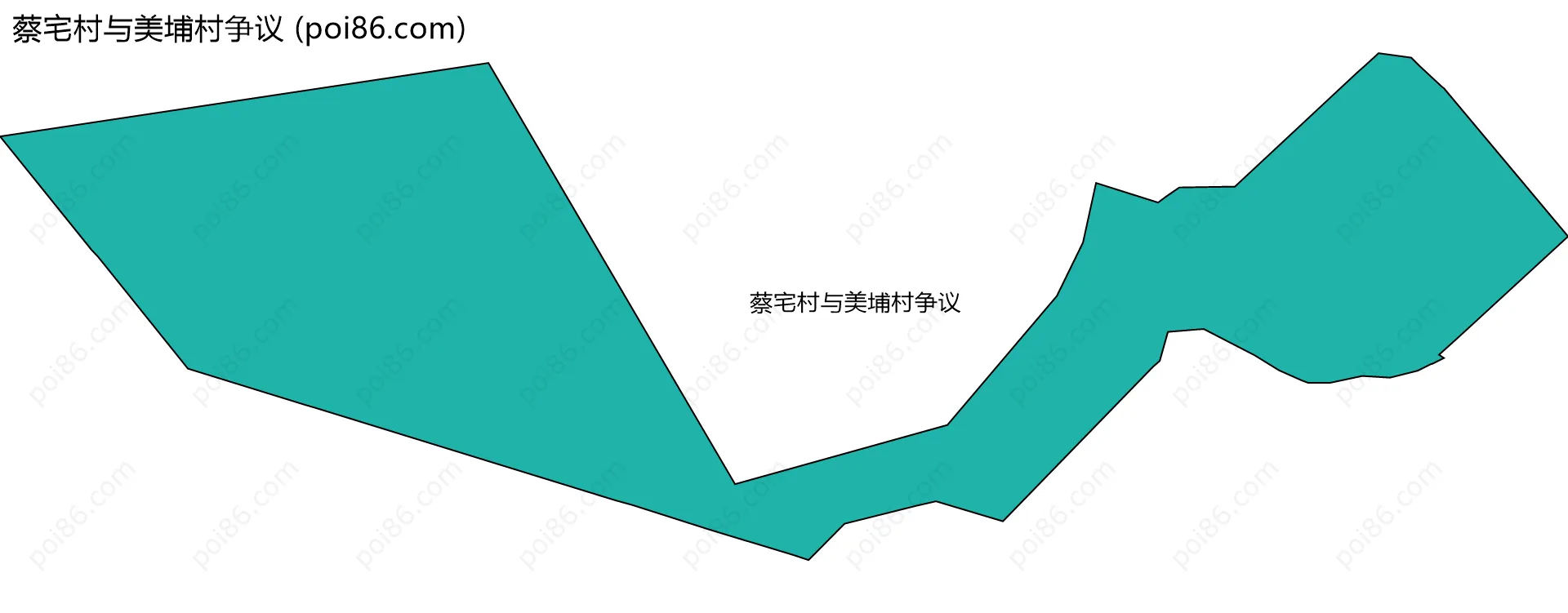 蔡宅村与美埔村争议边界地图