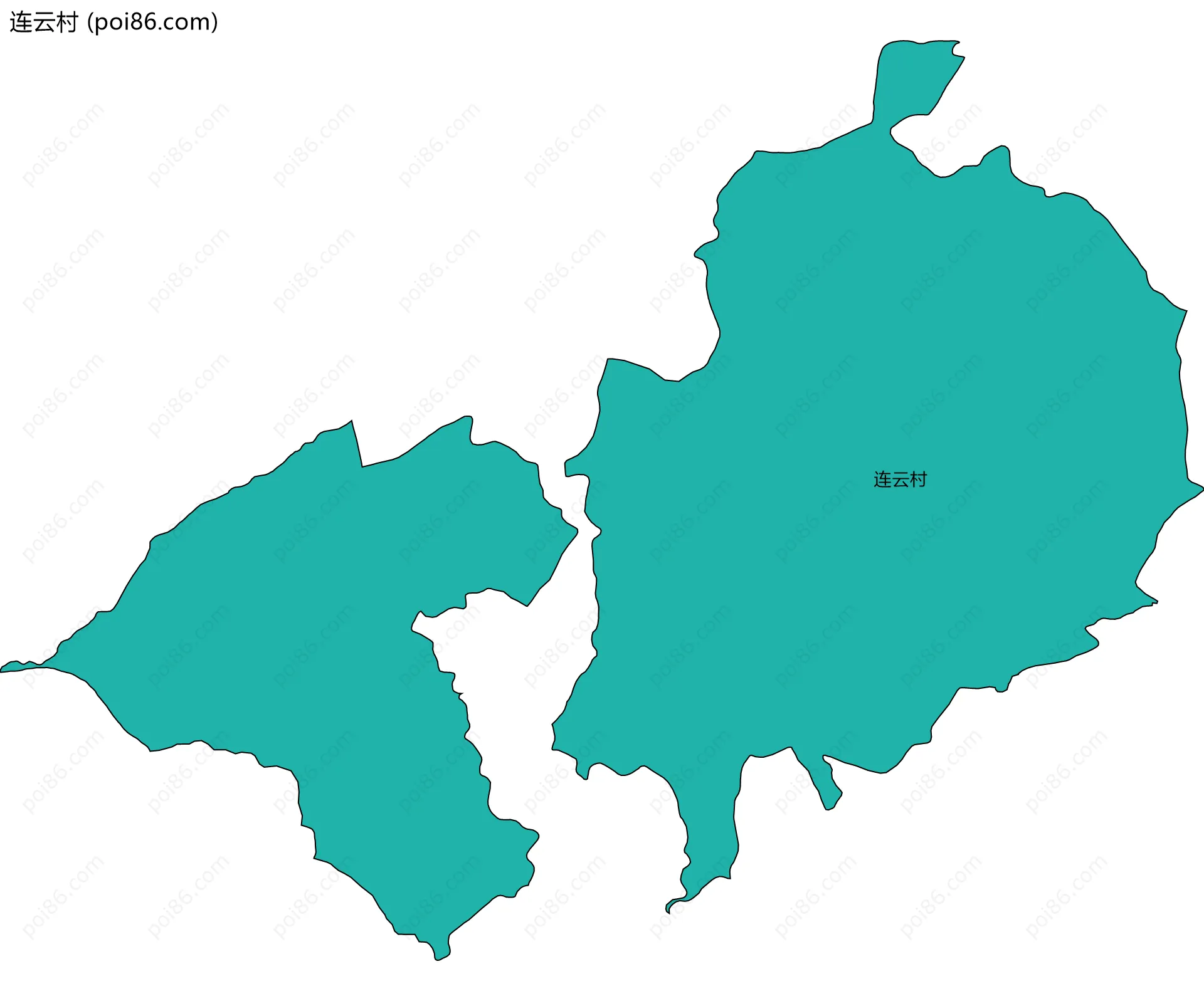 连云村边界地图