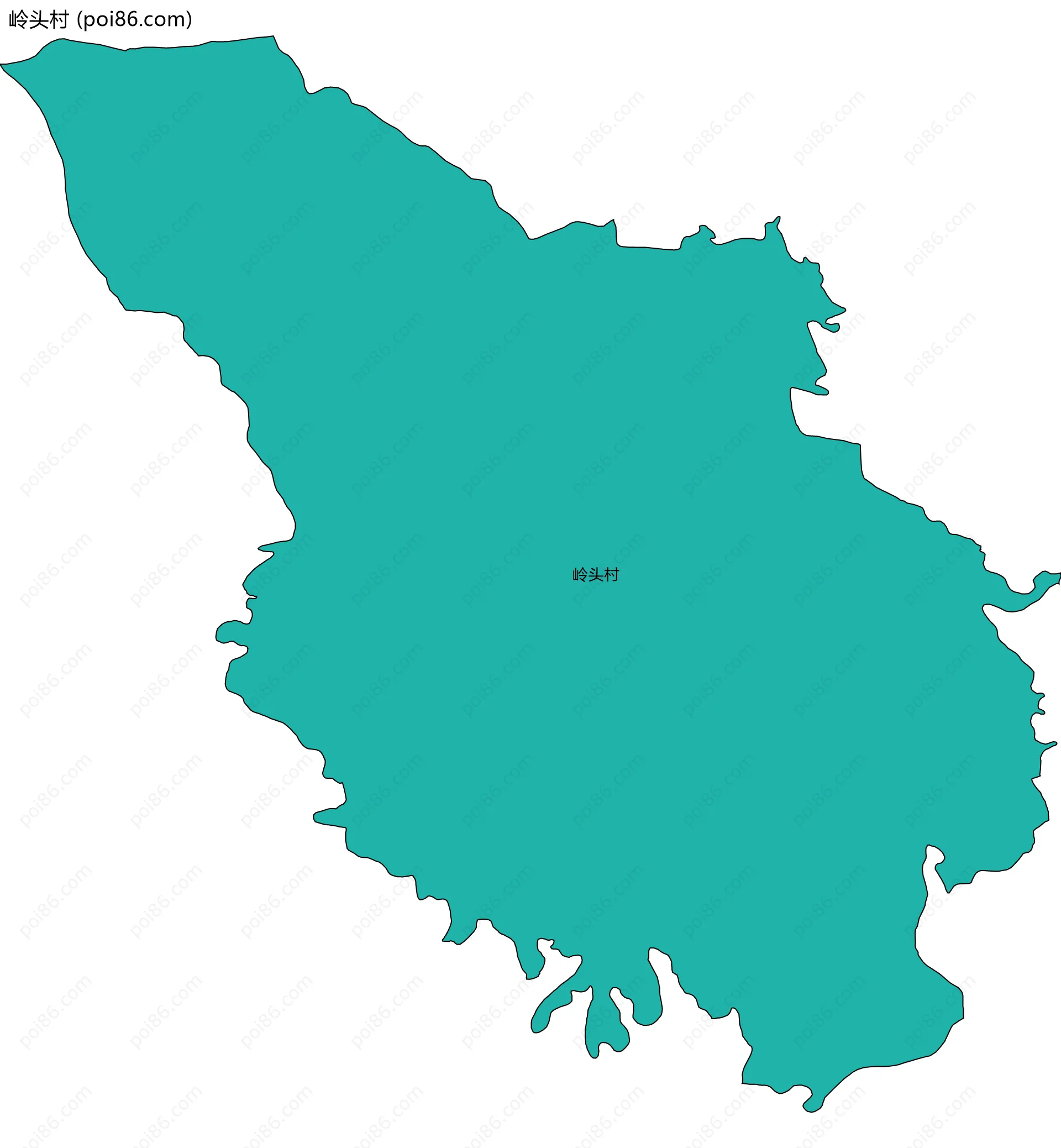 岭头村边界地图