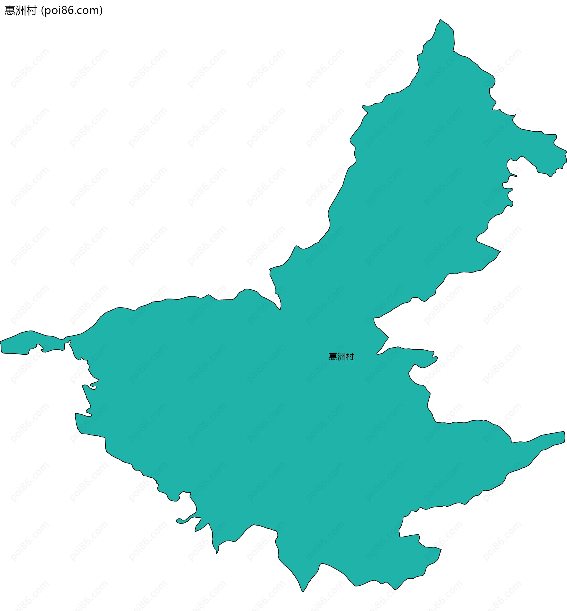 惠洲村边界地图