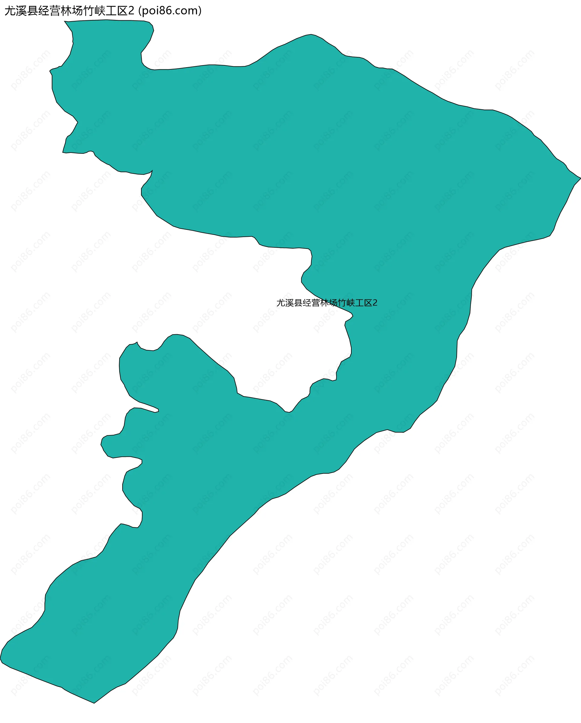 尤溪县经营林场竹峡工区2边界地图